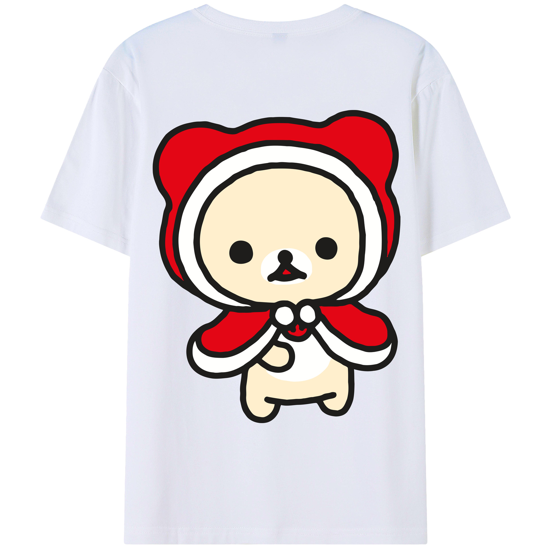 （画像用） リラックマ リラックマ キイロイトリ Rilakkuma Korilakkuma Kiiroitori 綿100％ メンズ半袖Tシャツ（バックプリント） 通気性
