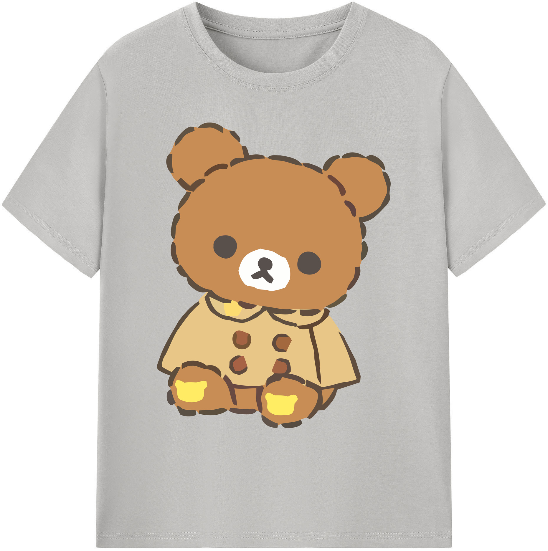 （画像用） リラックマ リラックマ キイロイトリ Rilakkuma Korilakkuma Kiiroitori 綿100％ メンズ半袖Tシャツ｜肌触りやわらか＆通気性