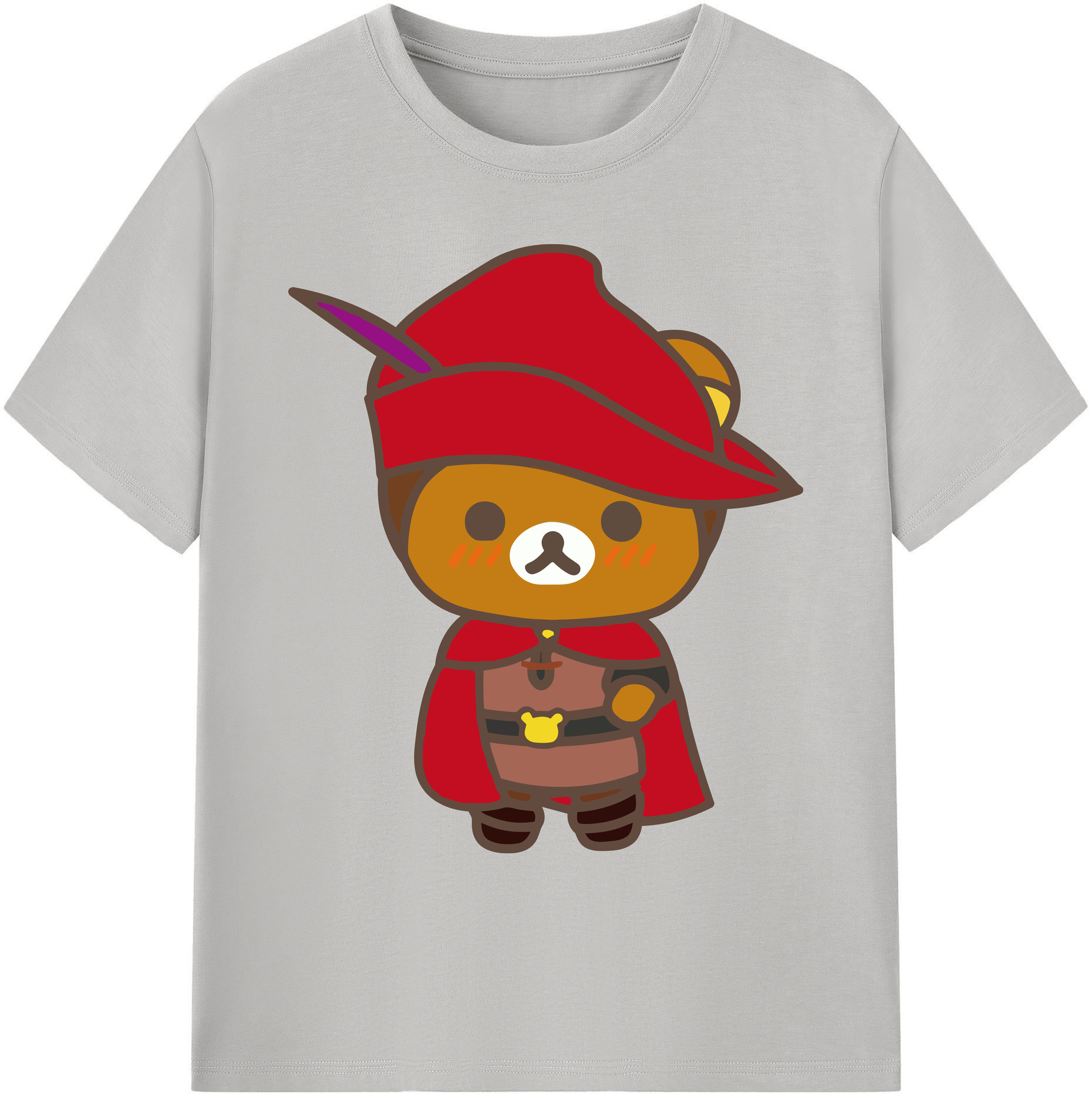 （画像用） リラックマ リラックマ キイロイトリ Rilakkuma Korilakkuma Kiiroitori 綿100％ メンズ半袖Tシャツ｜肌触りやわらか＆通気性