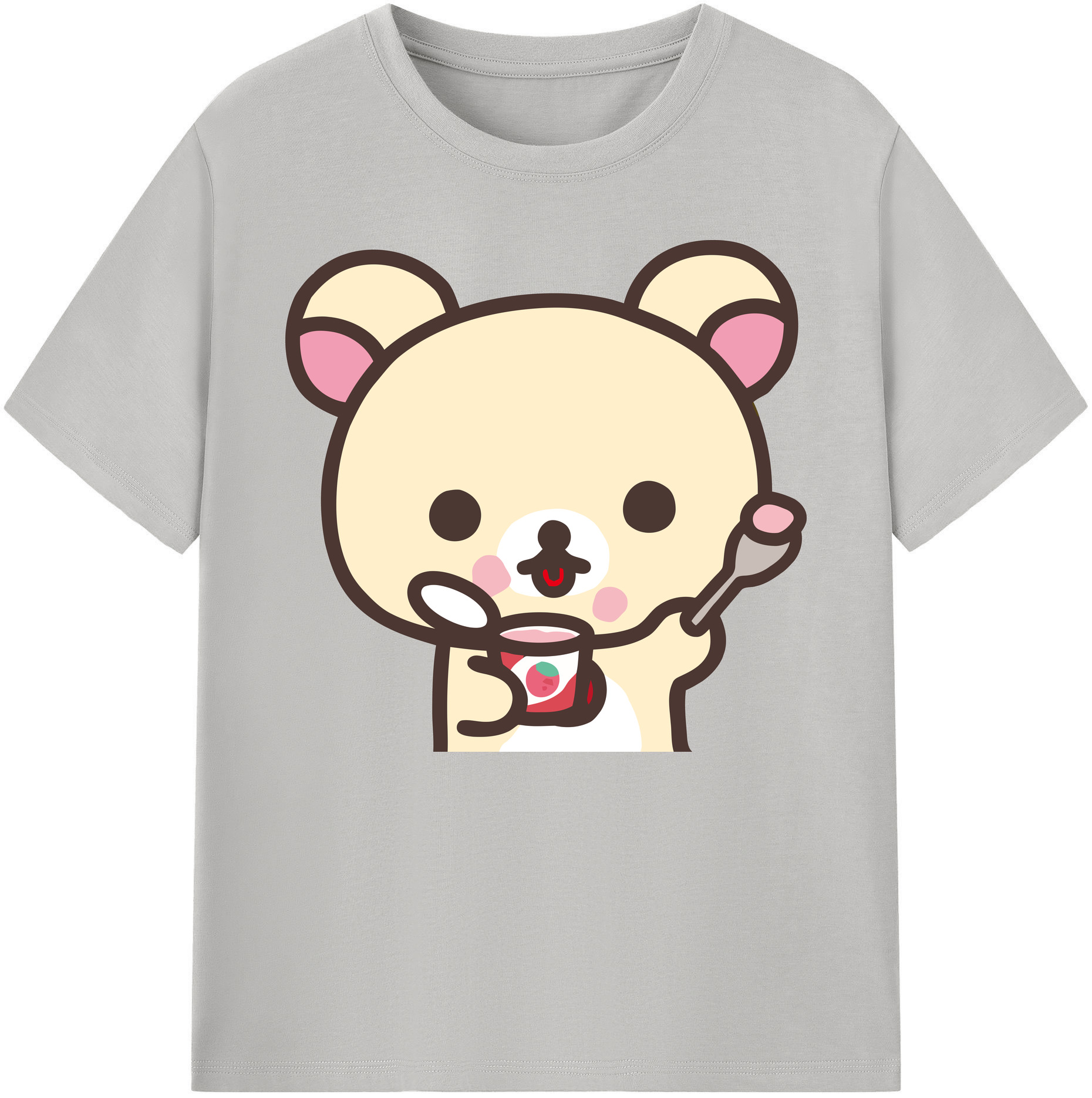 （画像用） リラックマ リラックマ キイロイトリ Rilakkuma Korilakkuma Kiiroitori 綿100％ メンズ半袖Tシャツ｜肌触りやわらか＆通気性