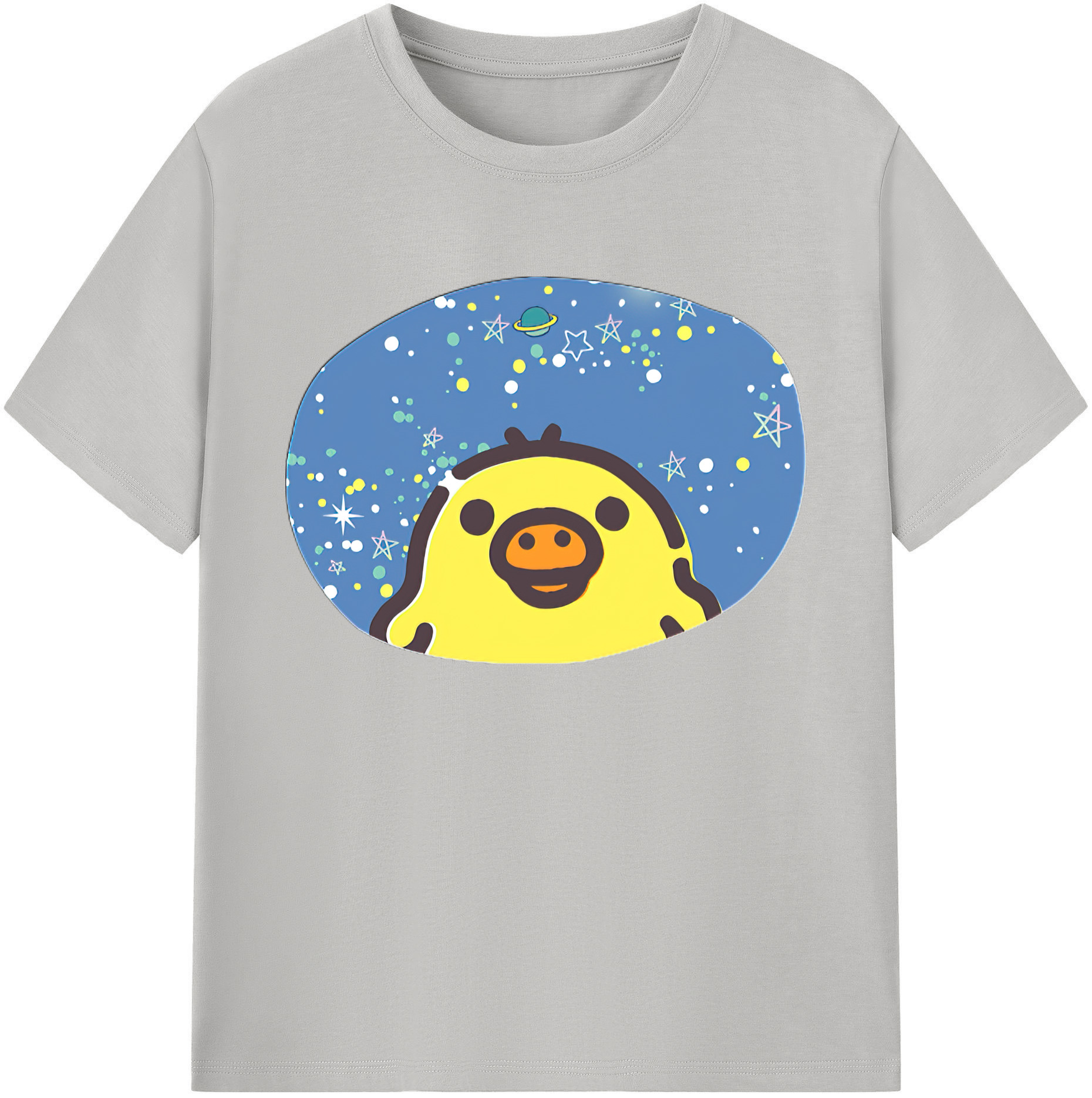 （画像用） リラックマ リラックマ キイロイトリ Rilakkuma Korilakkuma Kiiroitori 綿100％ メンズ半袖Tシャツ｜肌触りやわらか＆通気性