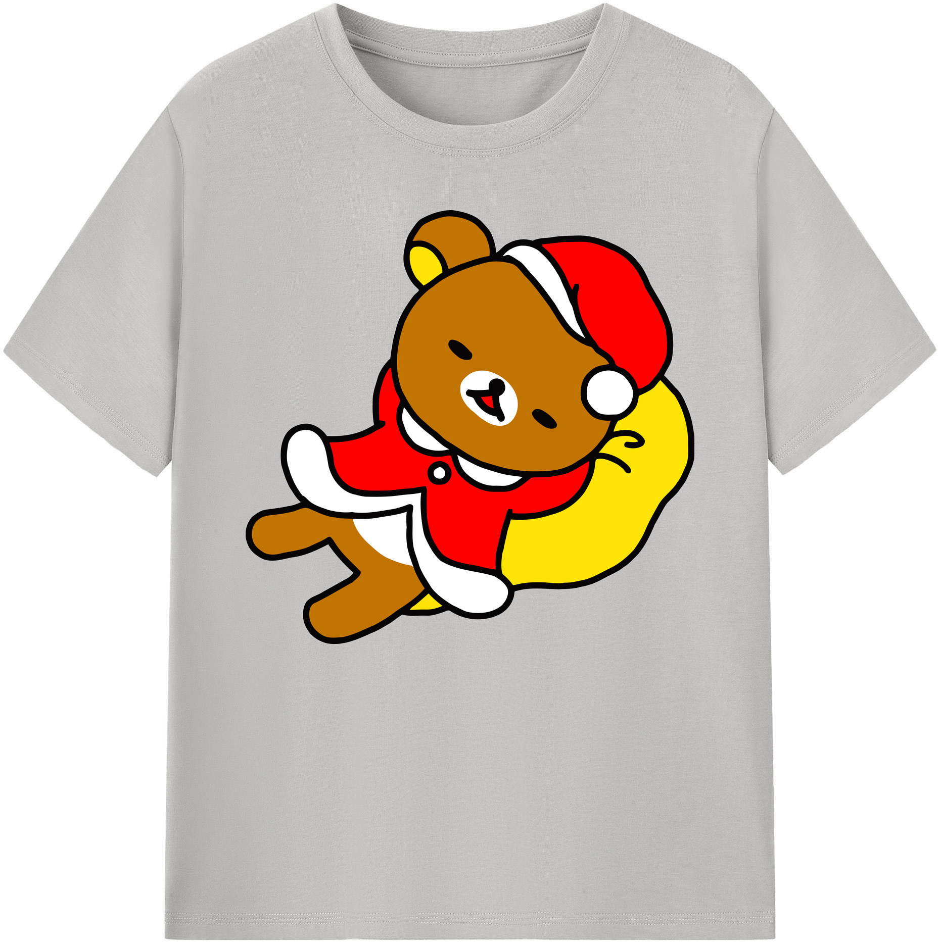 （画像用） リラックマ リラックマ キイロイトリ Rilakkuma Korilakkuma Kiiroitori 綿100％ メンズ半袖Tシャツ｜肌触りやわらか＆通気性