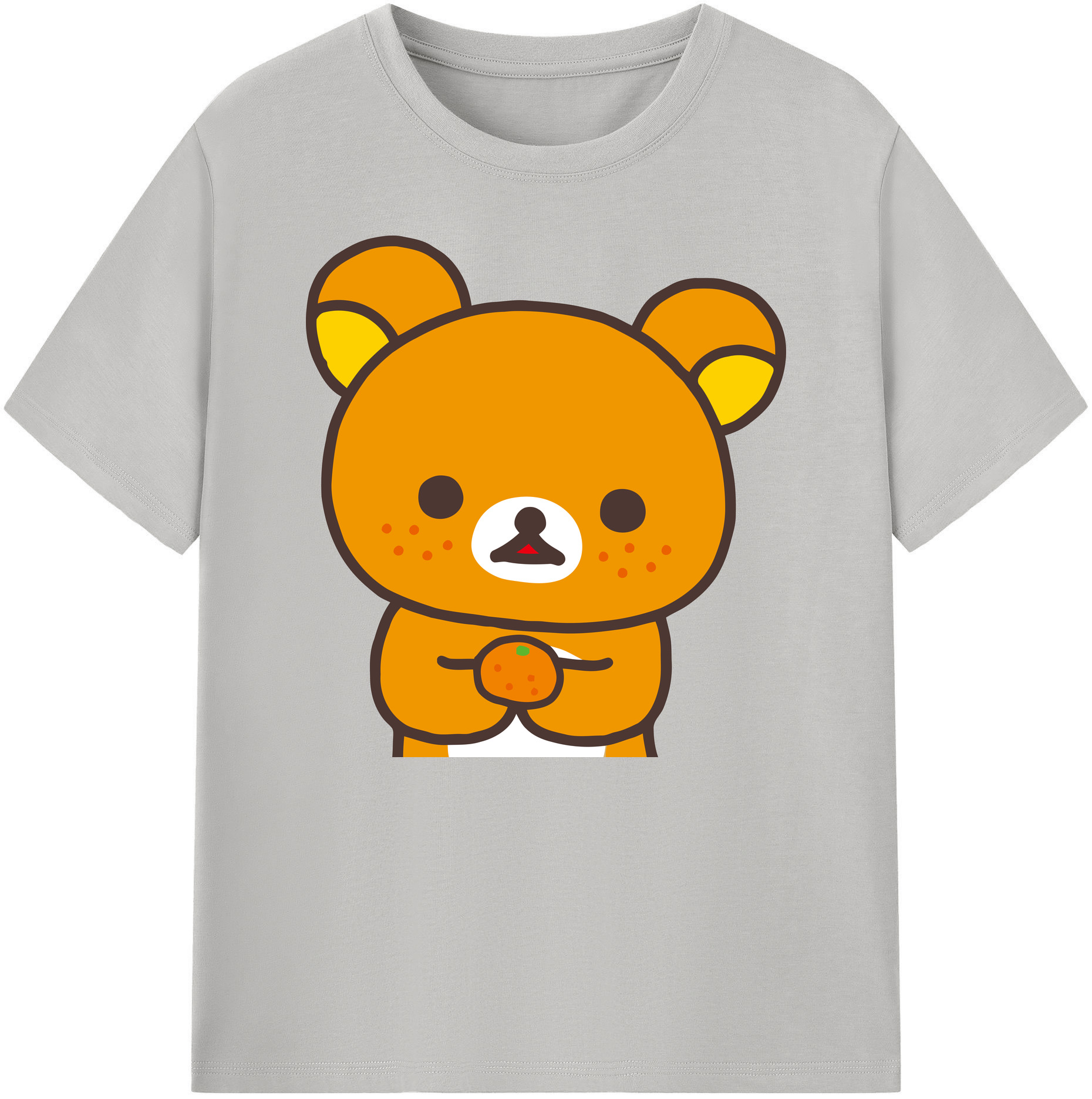 （画像用） リラックマ リラックマ キイロイトリ Rilakkuma Korilakkuma Kiiroitori 綿100％ メンズ半袖Tシャツ｜肌触りやわらか＆通気性
