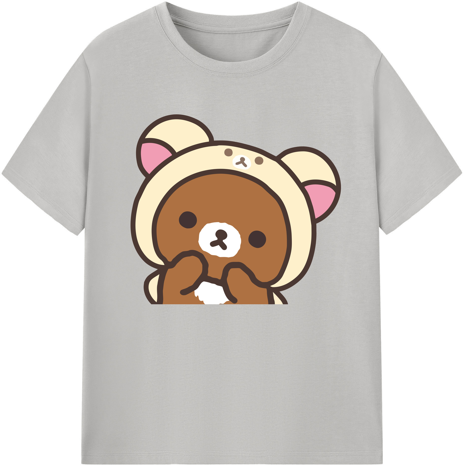 （画像用） リラックマ リラックマ キイロイトリ Rilakkuma Korilakkuma Kiiroitori 綿100％ メンズ半袖Tシャツ｜肌触りやわらか＆通気性