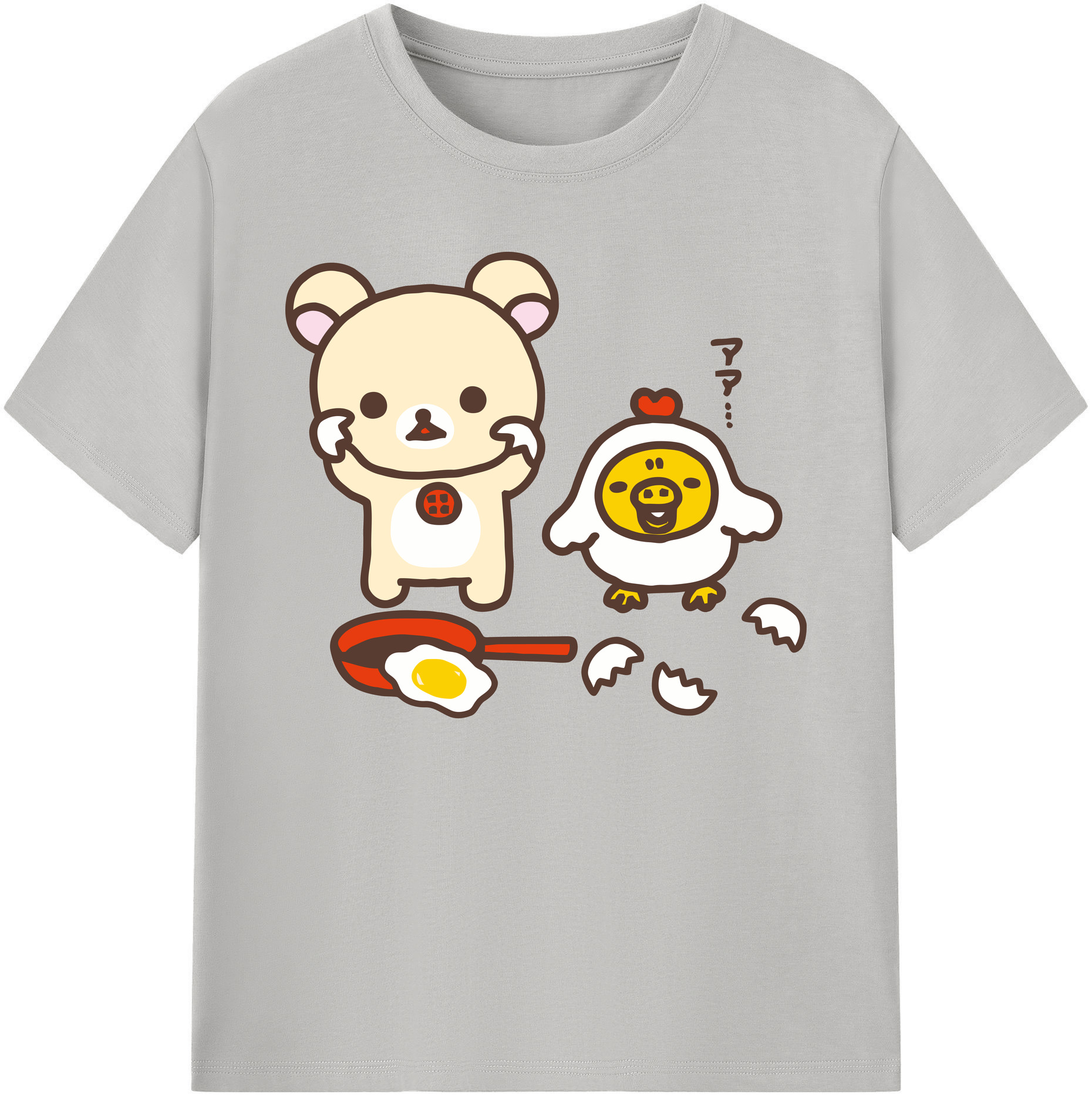 （画像用） リラックマ リラックマ キイロイトリ Rilakkuma Korilakkuma Kiiroitori 綿100％ メンズ半袖Tシャツ｜肌触りやわらか＆通気性