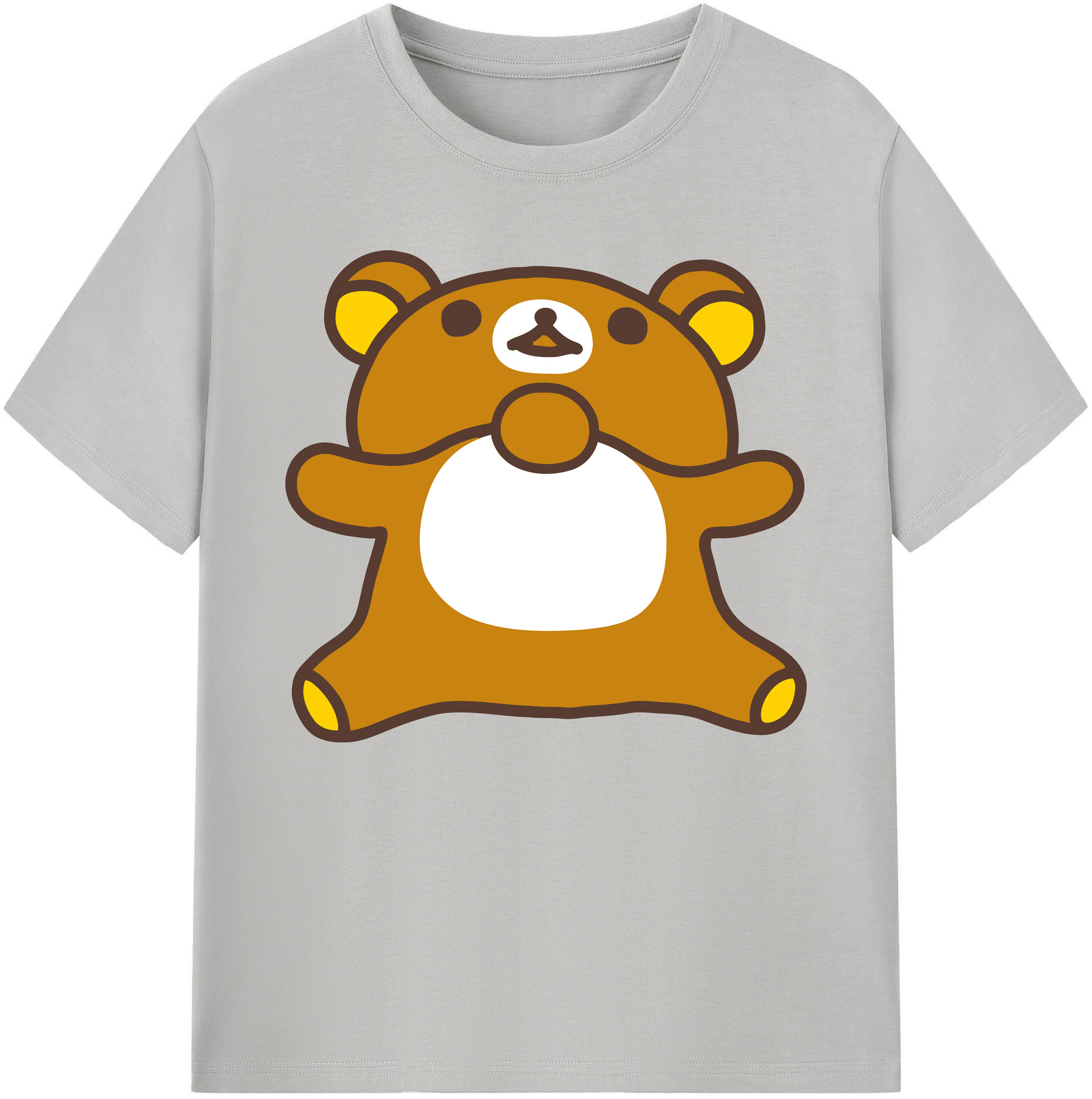 （画像用） リラックマ リラックマ キイロイトリ Rilakkuma Korilakkuma Kiiroitori 綿100％ メンズ半袖Tシャツ｜肌触りやわらか＆通気性