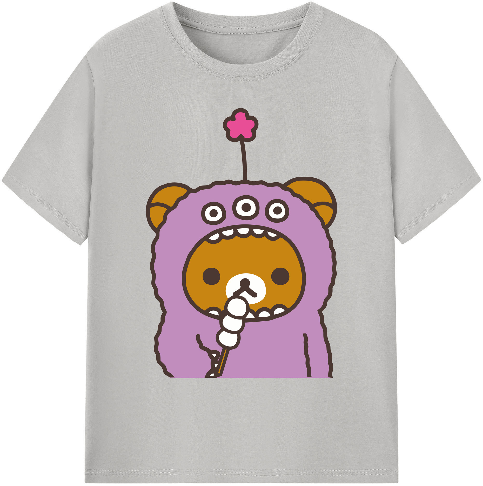 （画像用） リラックマ リラックマ キイロイトリ Rilakkuma Korilakkuma Kiiroitori 綿100％ メンズ半袖Tシャツ｜肌触りやわらか＆通気性