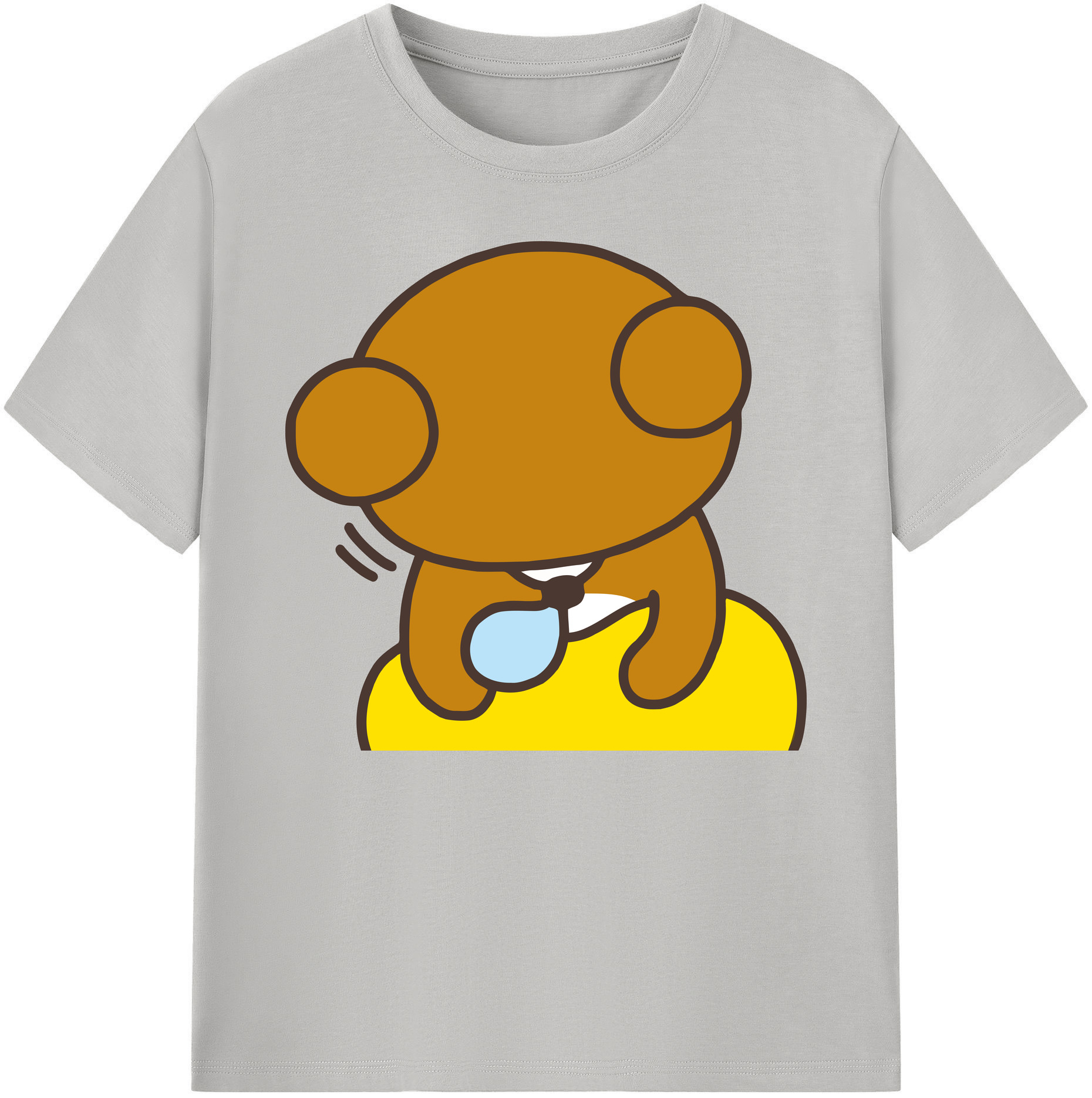 （画像用） リラックマ リラックマ キイロイトリ Rilakkuma Korilakkuma Kiiroitori 綿100％ メンズ半袖Tシャツ｜肌触りやわらか＆通気性