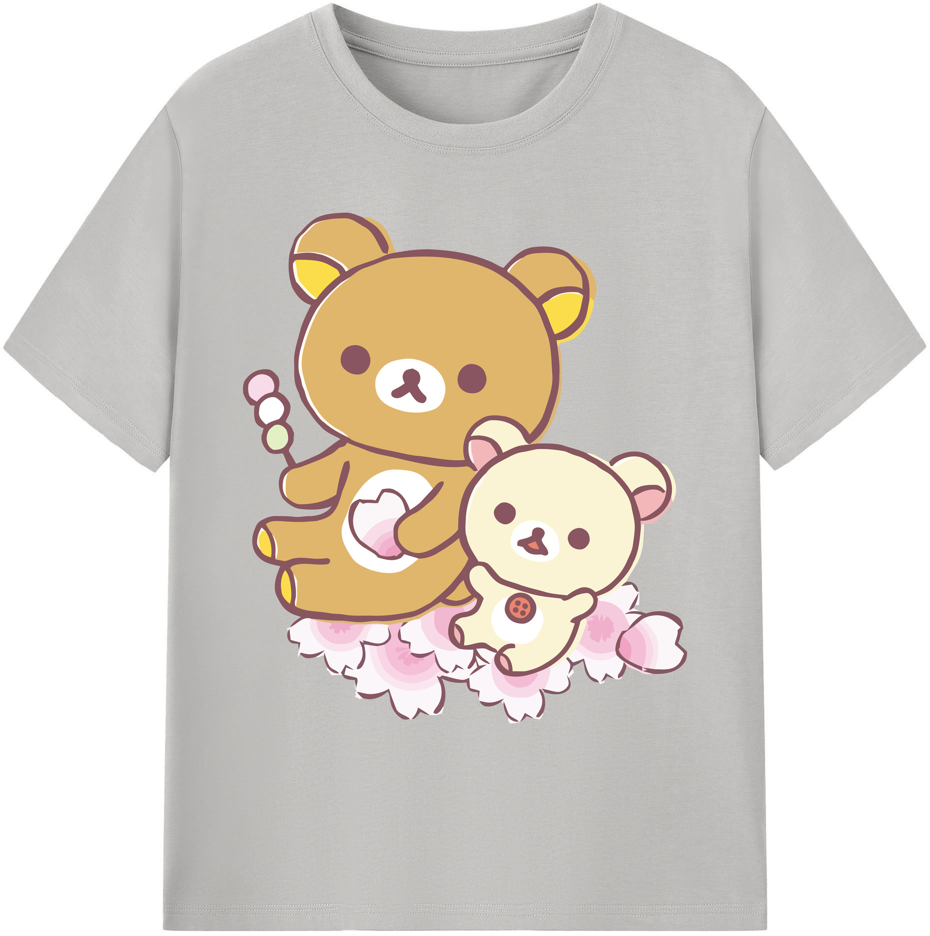 （画像用） リラックマ リラックマ キイロイトリ Rilakkuma Korilakkuma Kiiroitori 綿100％ メンズ半袖Tシャツ｜肌触りやわらか＆通気性