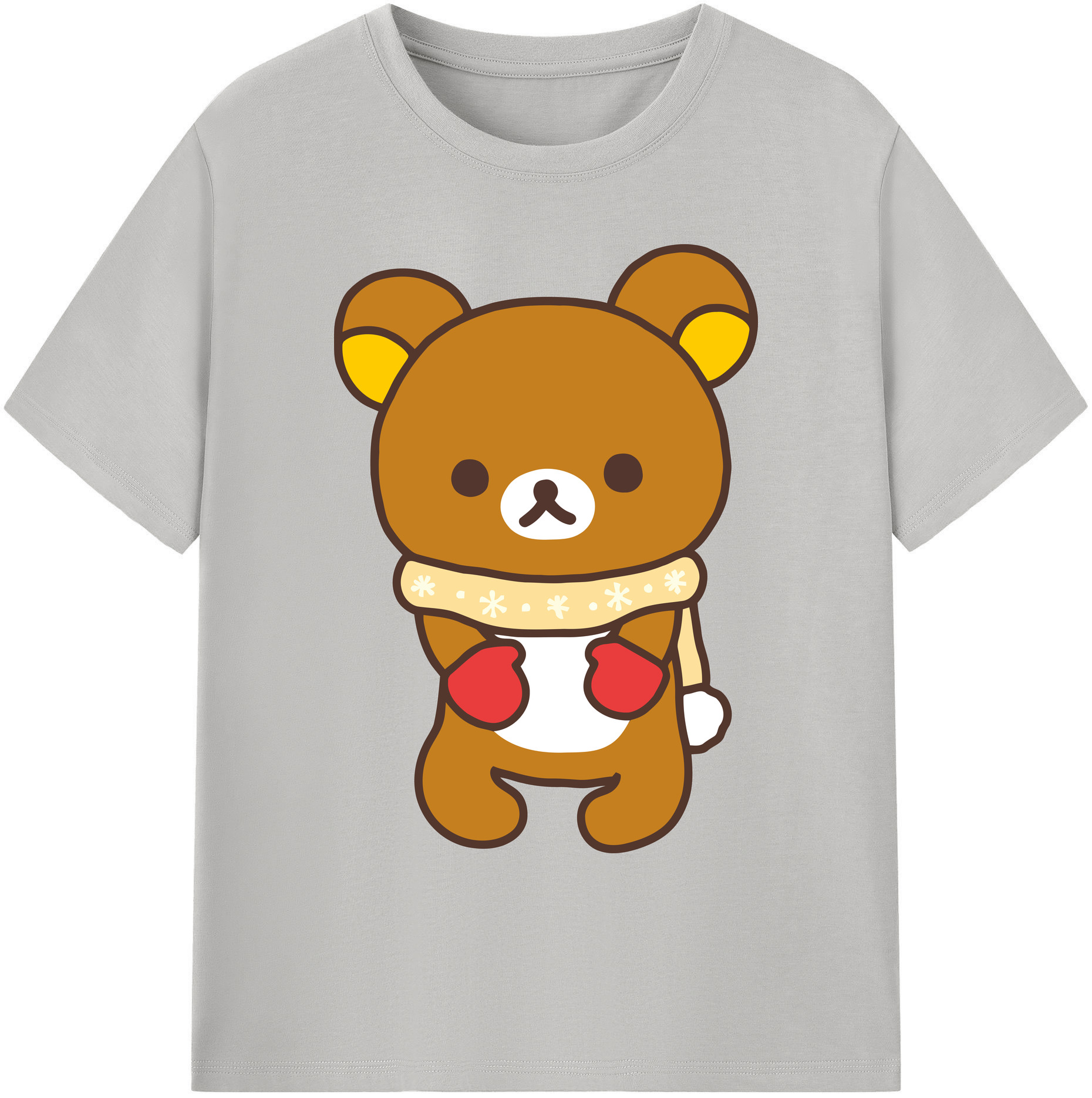 （画像用） リラックマ リラックマ キイロイトリ Rilakkuma Korilakkuma Kiiroitori 綿100％ メンズ半袖Tシャツ｜肌触りやわらか＆通気性