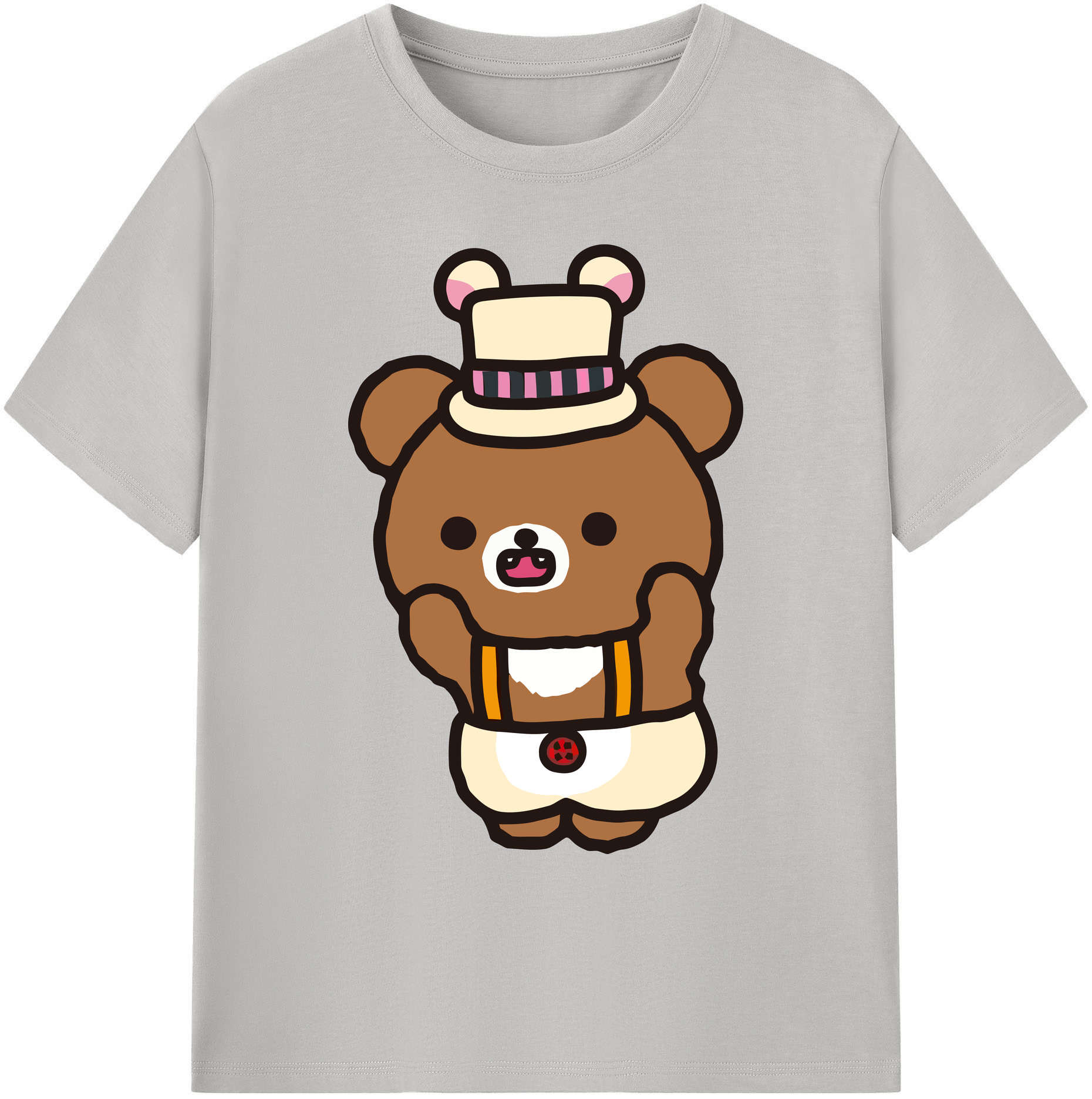 （画像用） リラックマ リラックマ キイロイトリ Rilakkuma Korilakkuma Kiiroitori 綿100％ メンズ半袖Tシャツ｜肌触りやわらか＆通気性