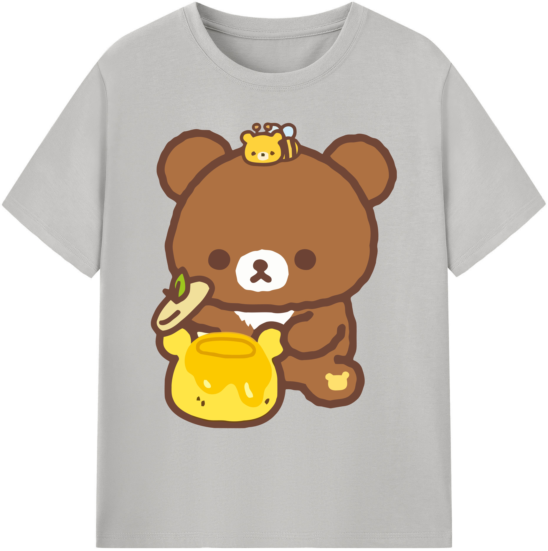 （画像用） リラックマ リラックマ キイロイトリ Rilakkuma Korilakkuma Kiiroitori 綿100％ メンズ半袖Tシャツ｜肌触りやわらか＆通気性