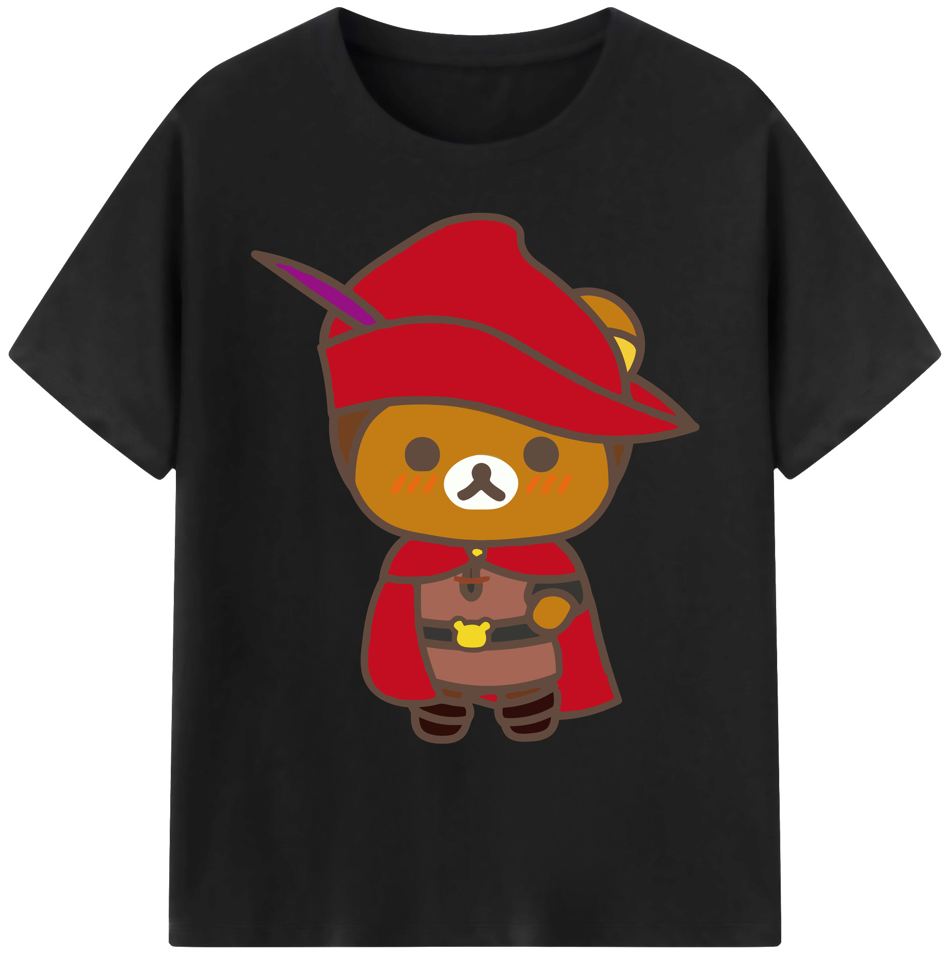（画像用） リラックマ リラックマ キイロイトリ Rilakkuma Korilakkuma Kiiroitori 綿100％ メンズ半袖Tシャツ｜肌触りやわらか＆通気性