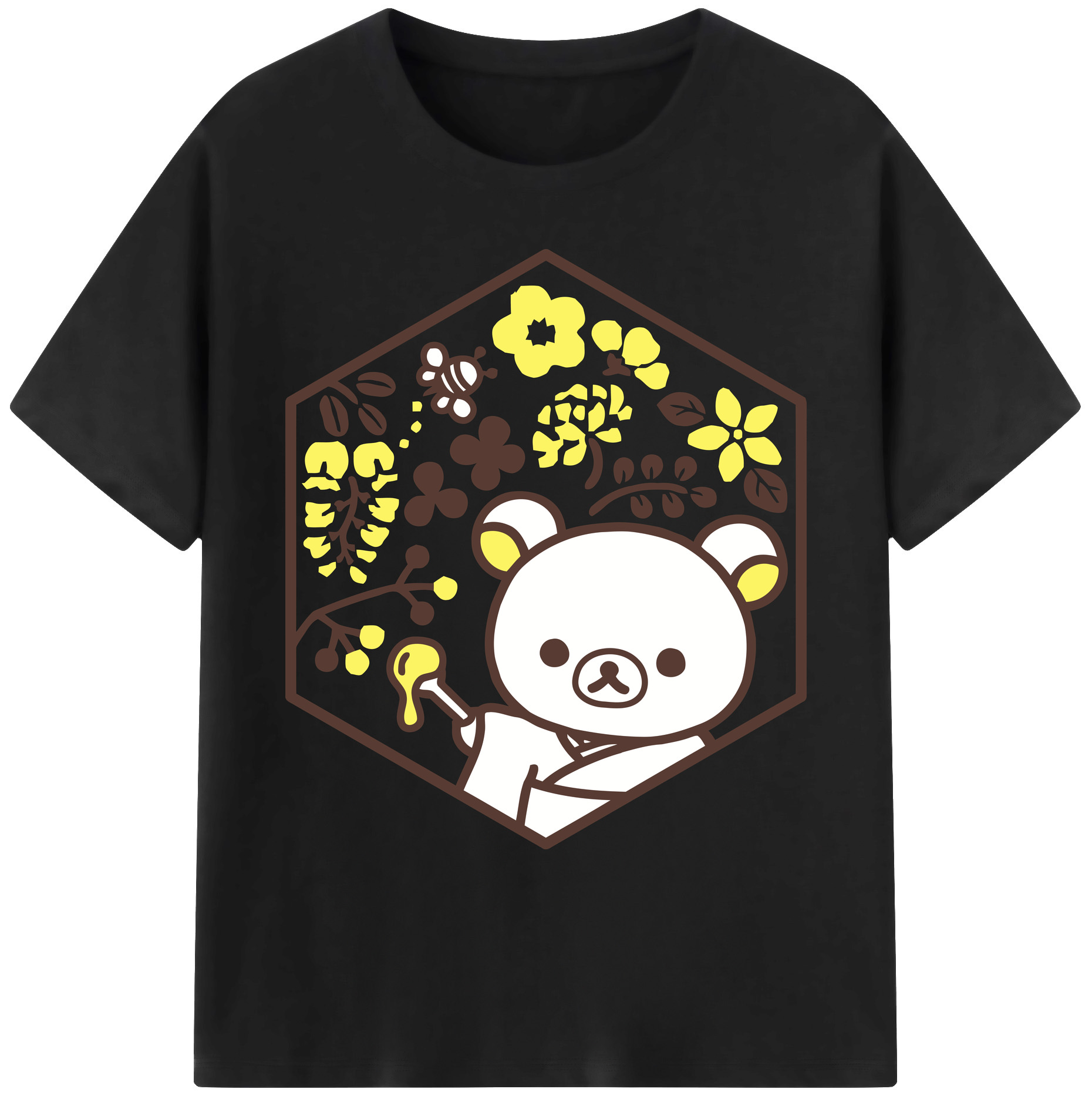 （画像用） リラックマ リラックマ キイロイトリ Rilakkuma Korilakkuma Kiiroitori 綿100％ メンズ半袖Tシャツ｜肌触りやわらか＆通気性