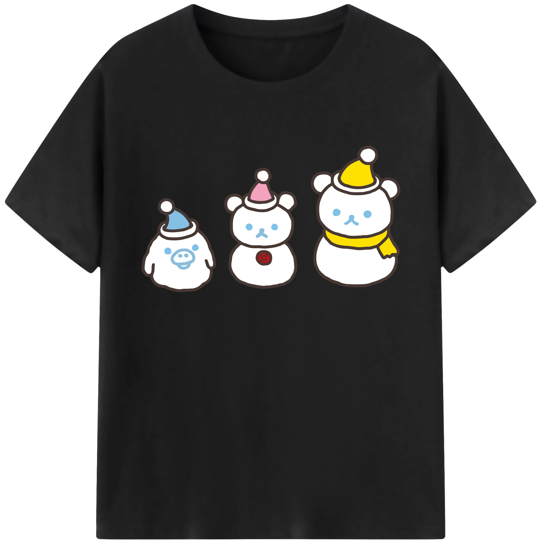 （画像用） リラックマ リラックマ キイロイトリ Rilakkuma Korilakkuma Kiiroitori 綿100％ メンズ半袖Tシャツ｜肌触りやわらか＆通気性