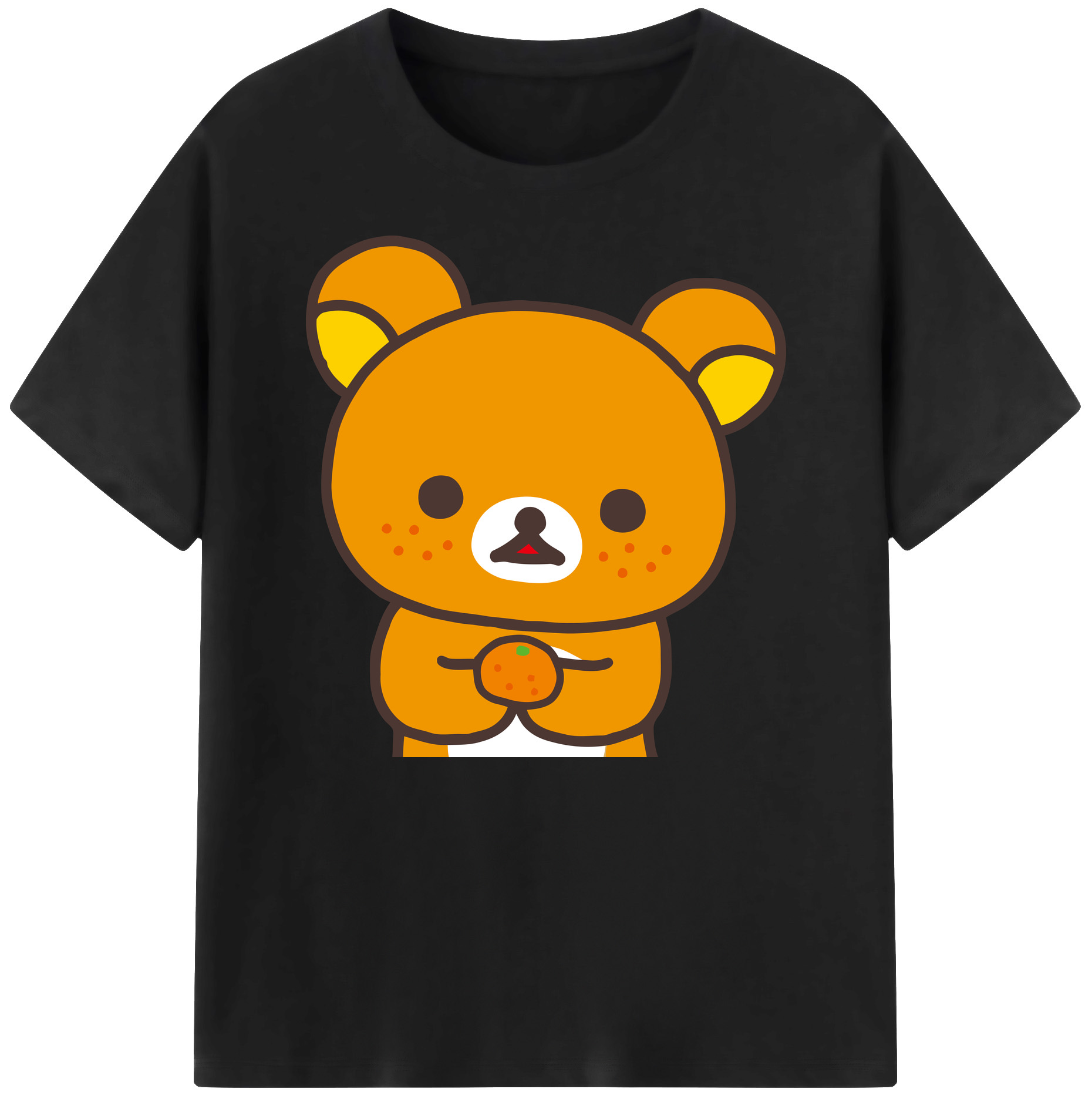 （画像用） リラックマ リラックマ キイロイトリ Rilakkuma Korilakkuma Kiiroitori 綿100％ メンズ半袖Tシャツ｜肌触りやわらか＆通気性