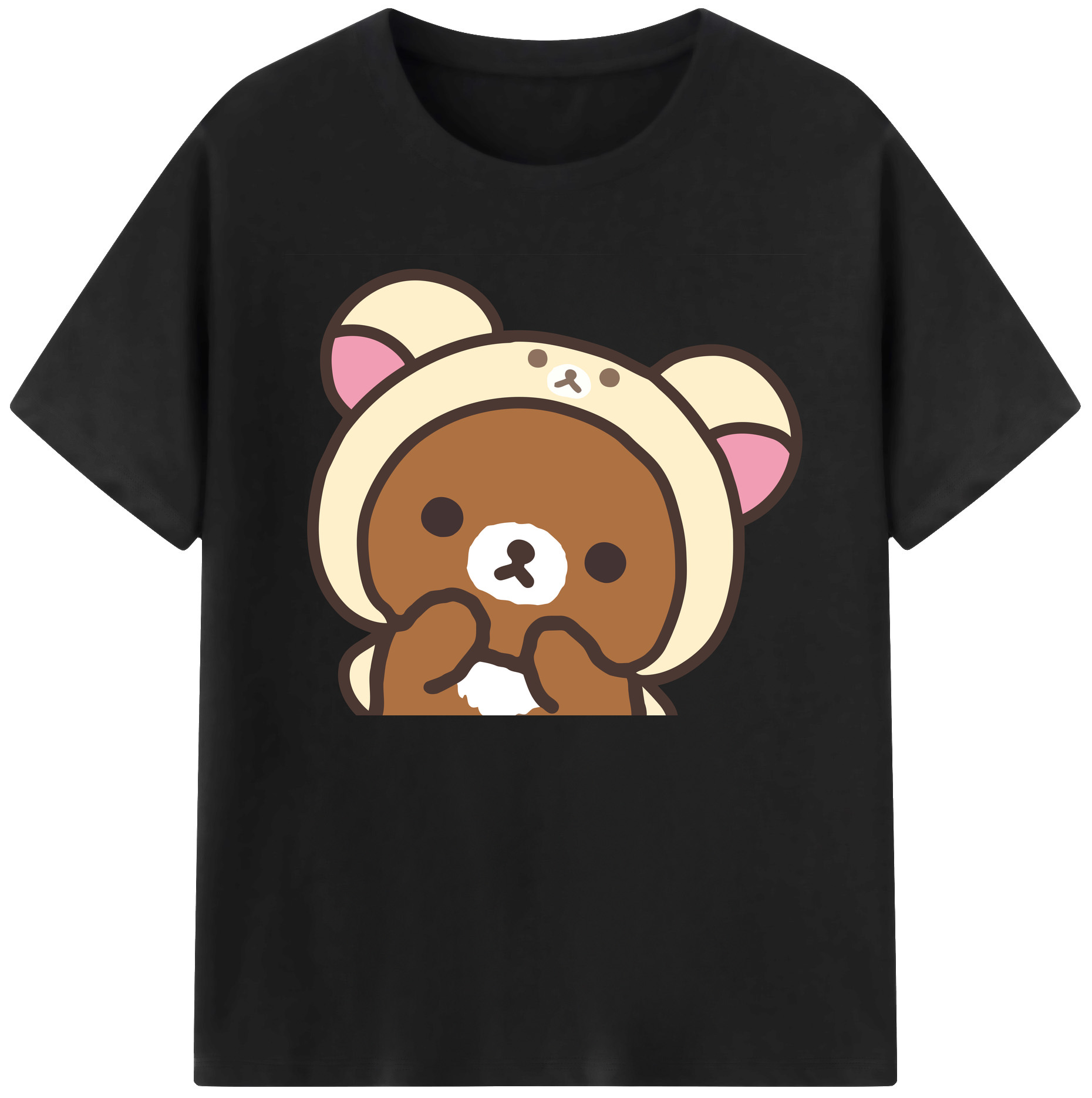 （画像用） リラックマ リラックマ キイロイトリ Rilakkuma Korilakkuma Kiiroitori 綿100％ メンズ半袖Tシャツ｜肌触りやわらか＆通気性