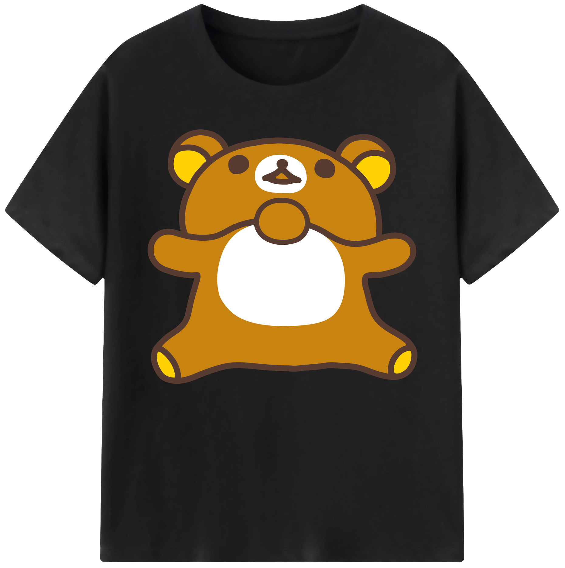 （画像用） リラックマ リラックマ キイロイトリ Rilakkuma Korilakkuma Kiiroitori 綿100％ メンズ半袖Tシャツ｜肌触りやわらか＆通気性