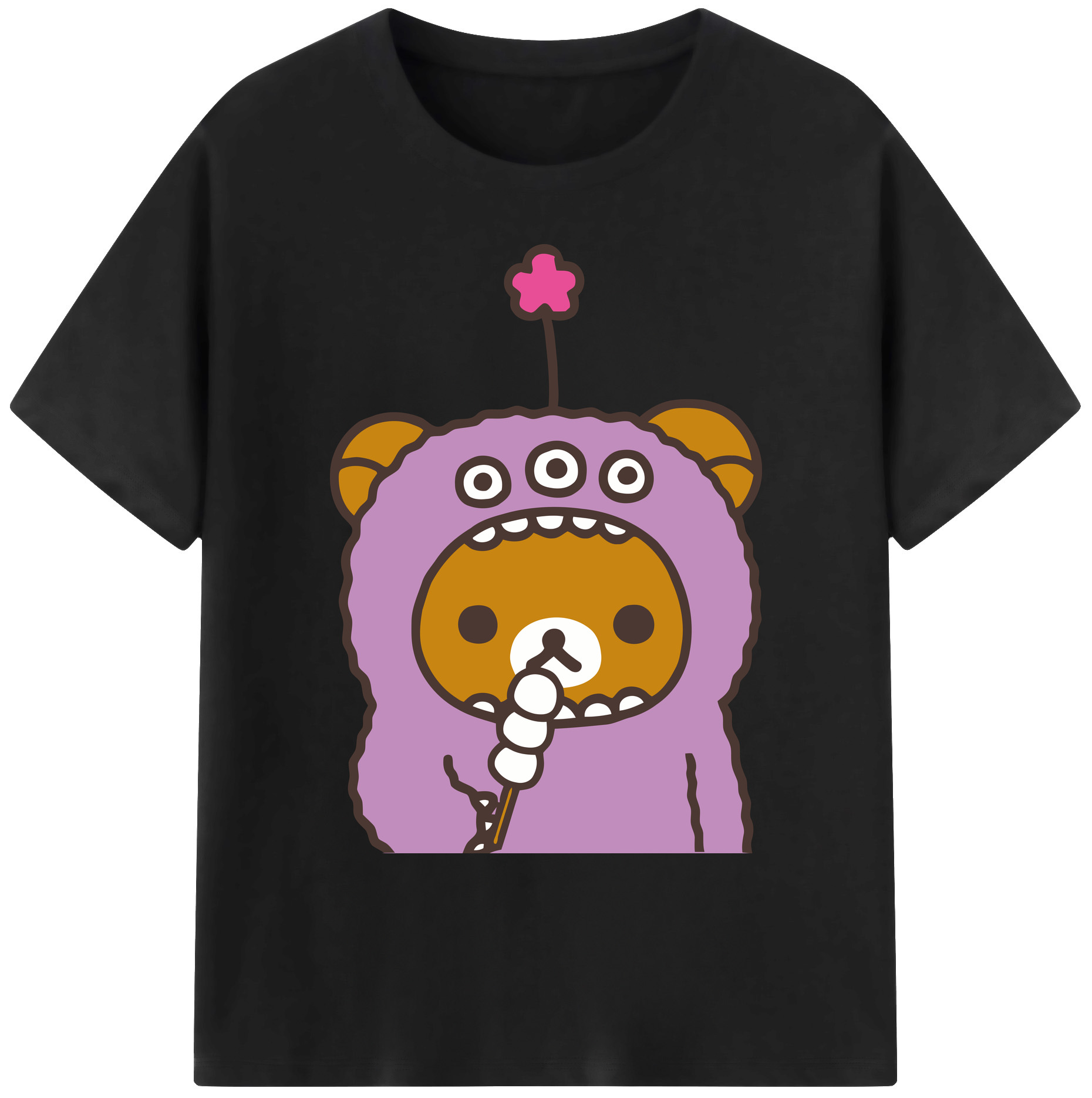 （画像用） リラックマ リラックマ キイロイトリ Rilakkuma Korilakkuma Kiiroitori 綿100％ メンズ半袖Tシャツ｜肌触りやわらか＆通気性