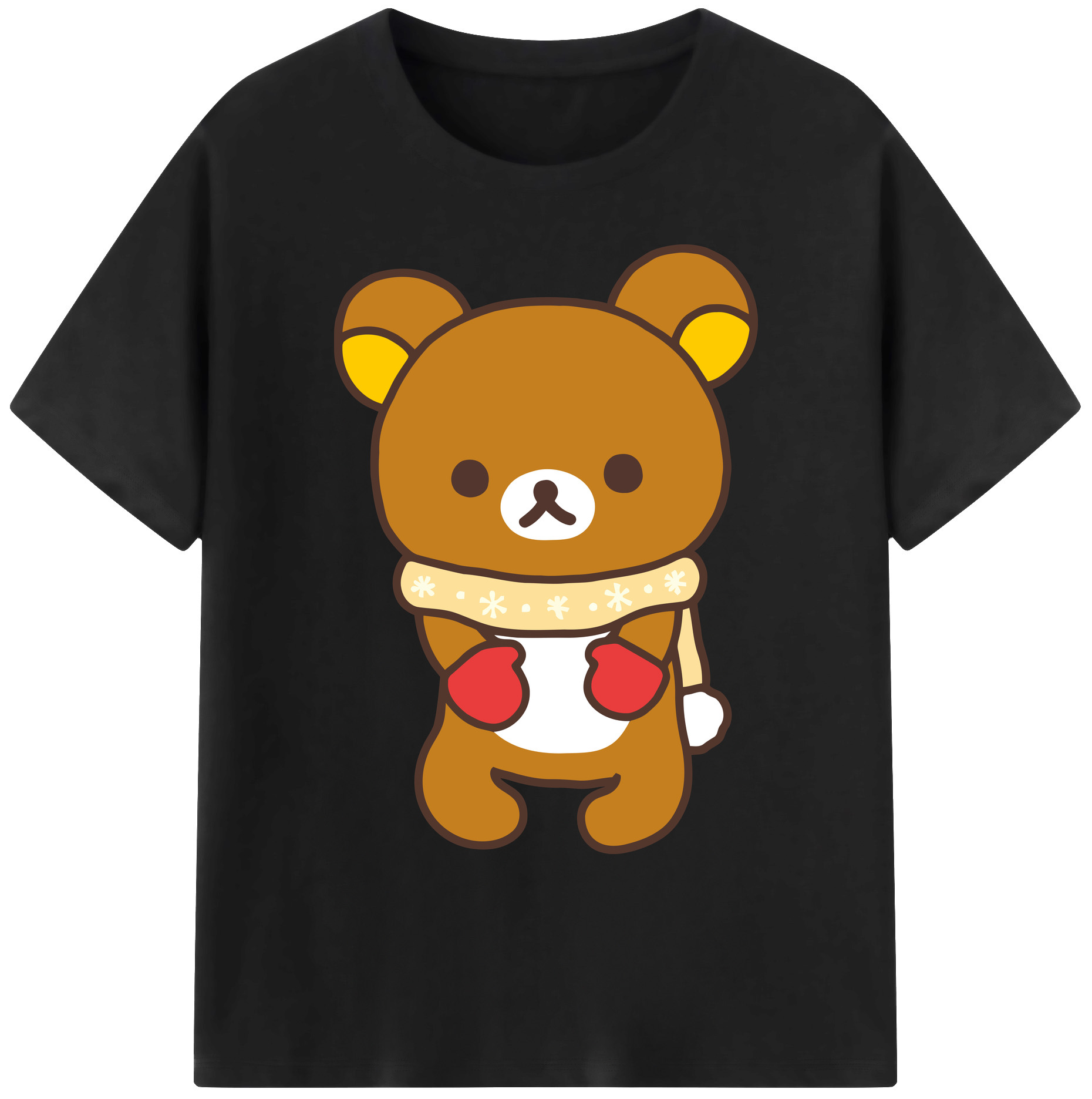 （画像用） リラックマ リラックマ キイロイトリ Rilakkuma Korilakkuma Kiiroitori 綿100％ メンズ半袖Tシャツ｜肌触りやわらか＆通気性