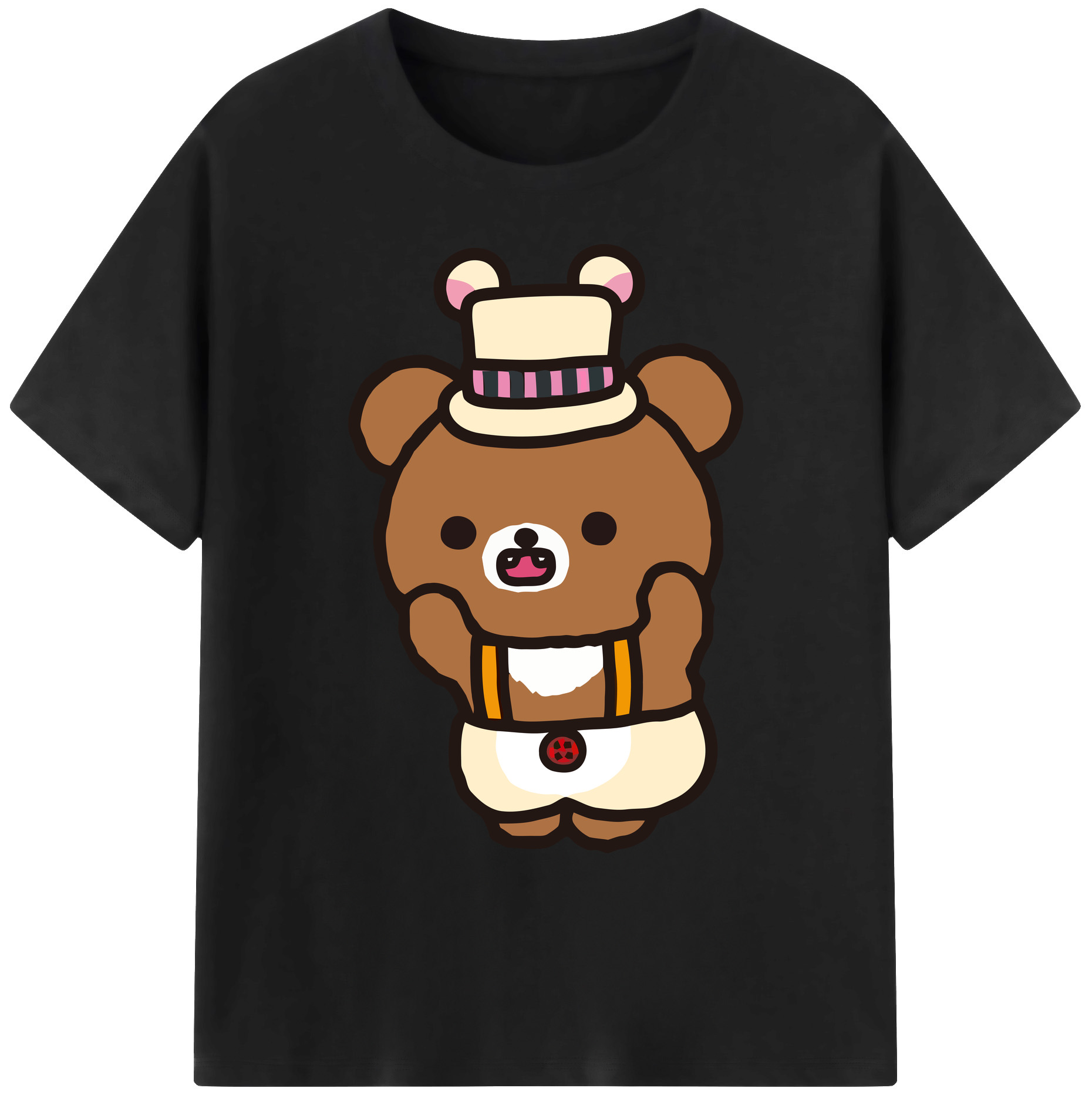 （画像用） リラックマ リラックマ キイロイトリ Rilakkuma Korilakkuma Kiiroitori 綿100％ メンズ半袖Tシャツ｜肌触りやわらか＆通気性