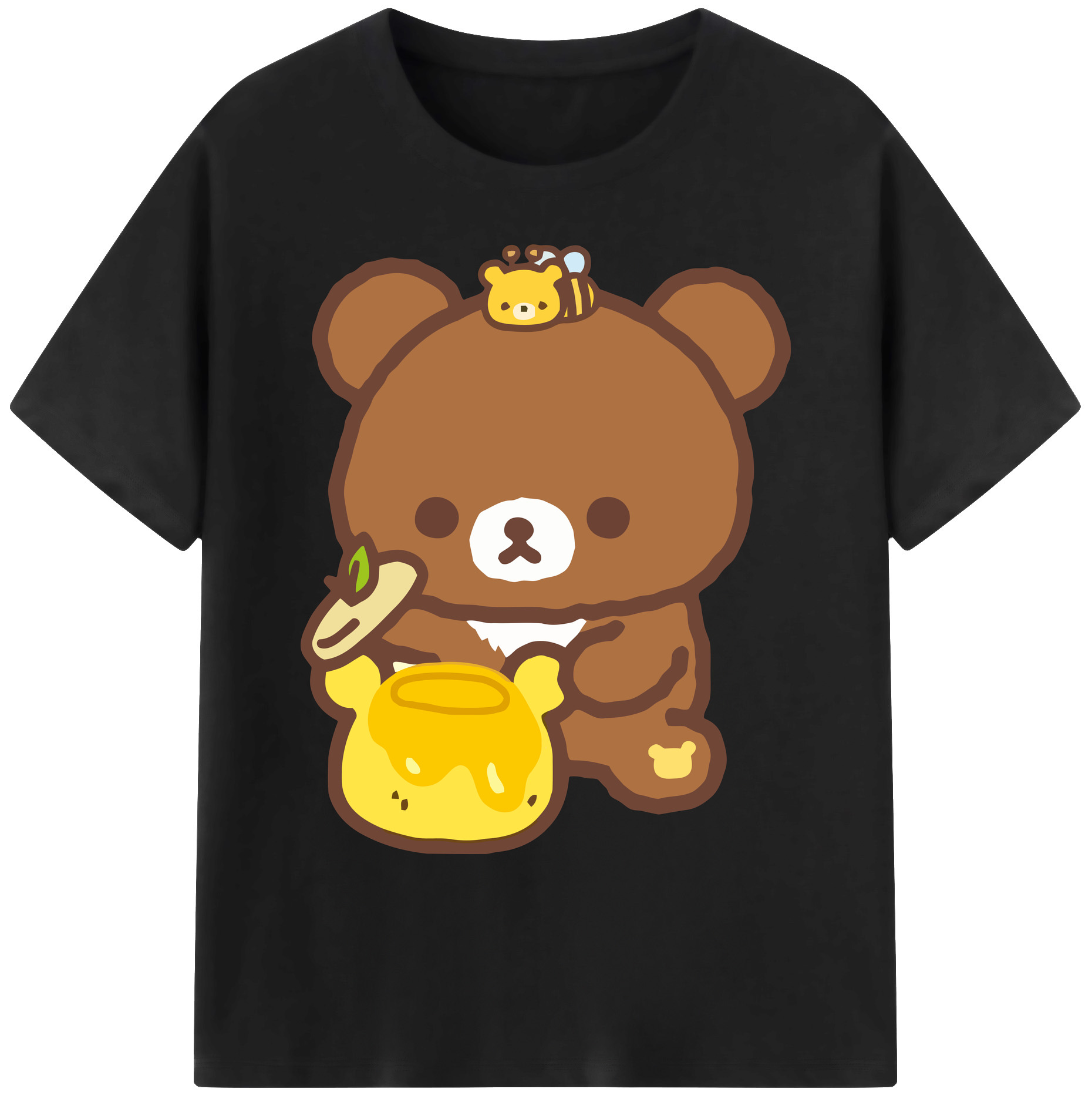 （画像用） リラックマ リラックマ キイロイトリ Rilakkuma Korilakkuma Kiiroitori 綿100％ メンズ半袖Tシャツ｜肌触りやわらか＆通気性
