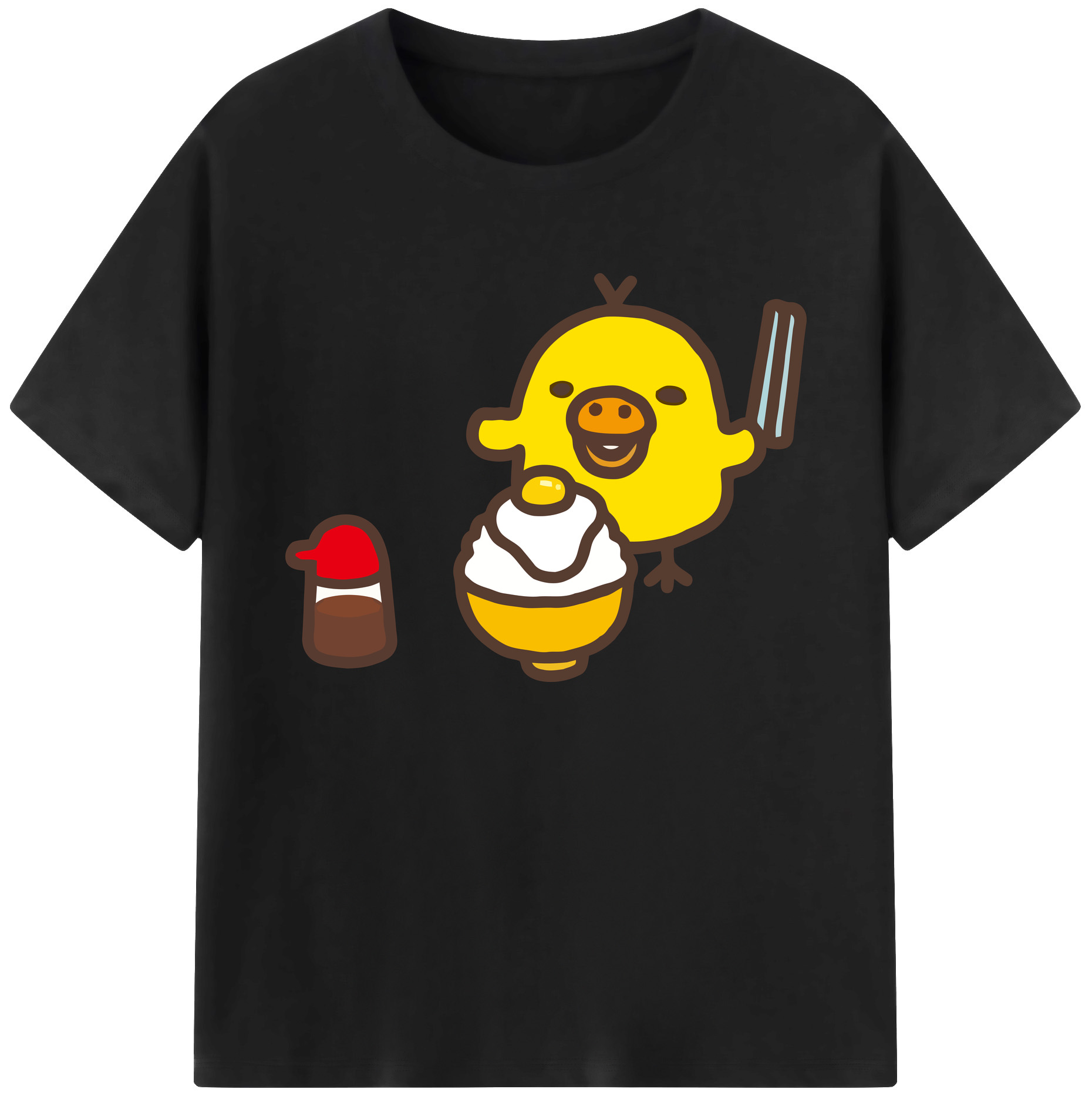 （画像用） リラックマ リラックマ キイロイトリ Rilakkuma Korilakkuma Kiiroitori 綿100％ メンズ半袖Tシャツ｜肌触りやわらか＆通気性