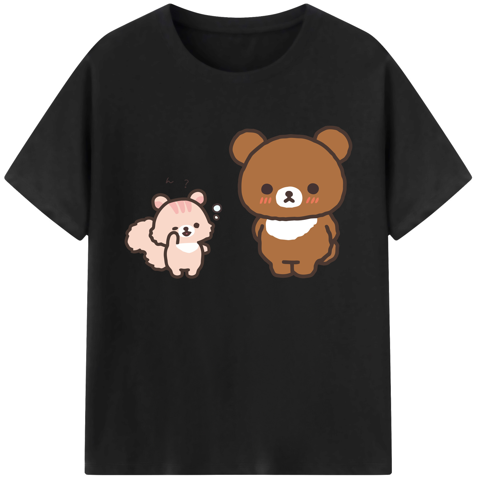 （画像用） リラックマ リラックマ キイロイトリ Rilakkuma Korilakkuma Kiiroitori 綿100％ メンズ半袖Tシャツ｜肌触りやわらか＆通気性