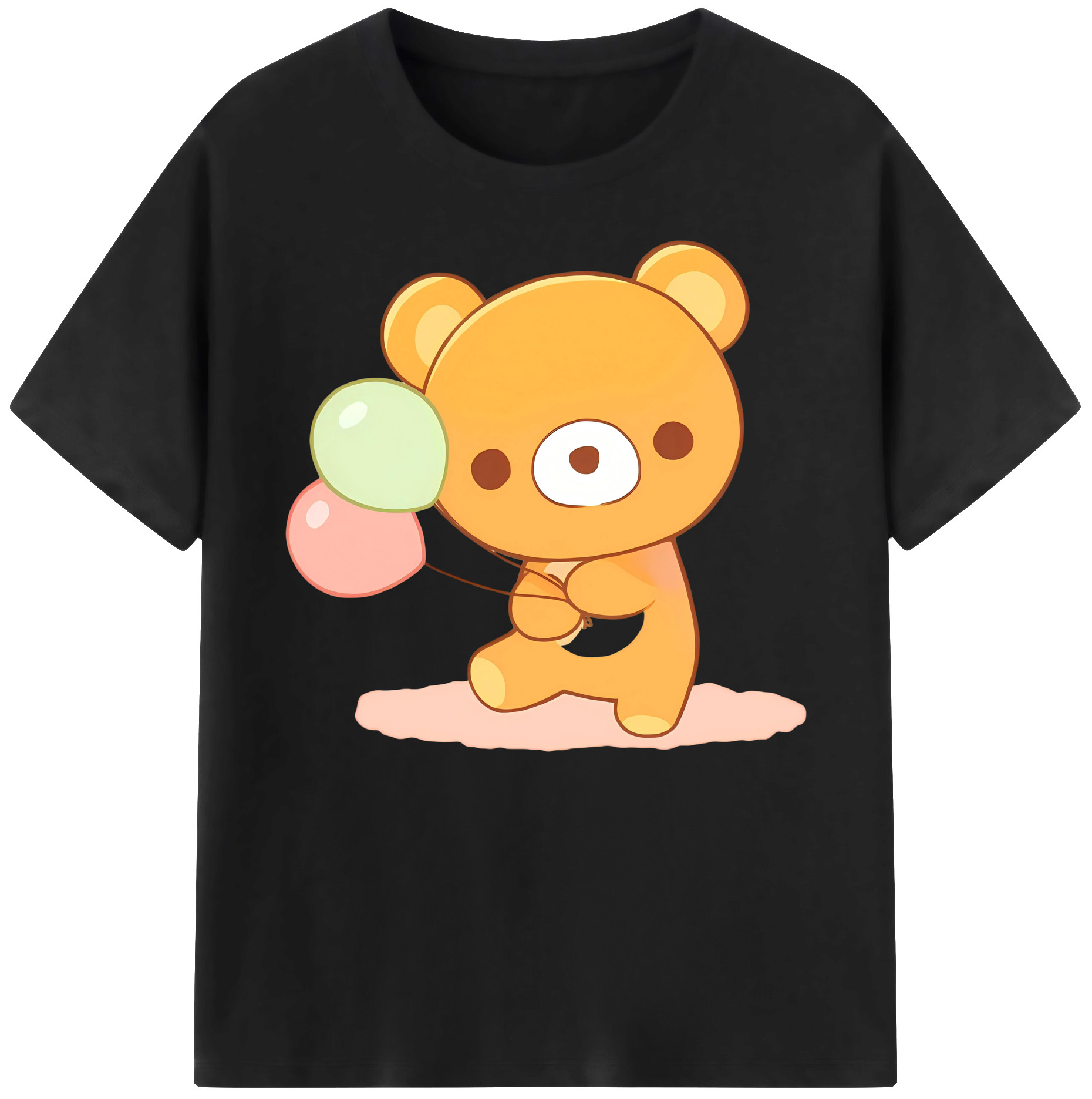 （画像用） リラックマ リラックマ キイロイトリ Rilakkuma Korilakkuma Kiiroitori 綿100％ メンズ半袖Tシャツ｜肌触りやわらか＆通気性