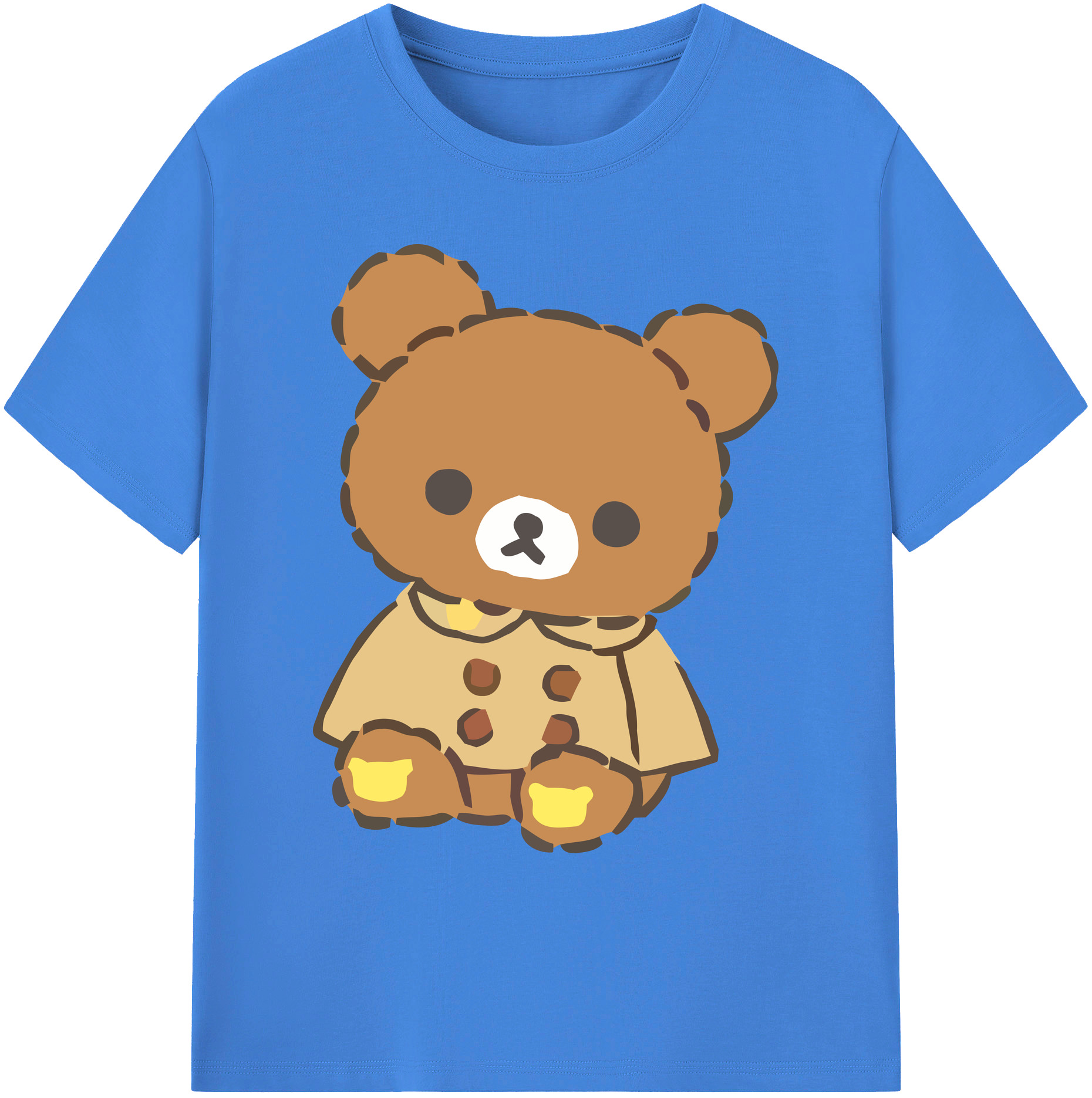 （画像用） リラックマ リラックマ キイロイトリ Rilakkuma Korilakkuma Kiiroitori 綿100％ メンズ半袖Tシャツ｜肌触りやわらか＆通気性