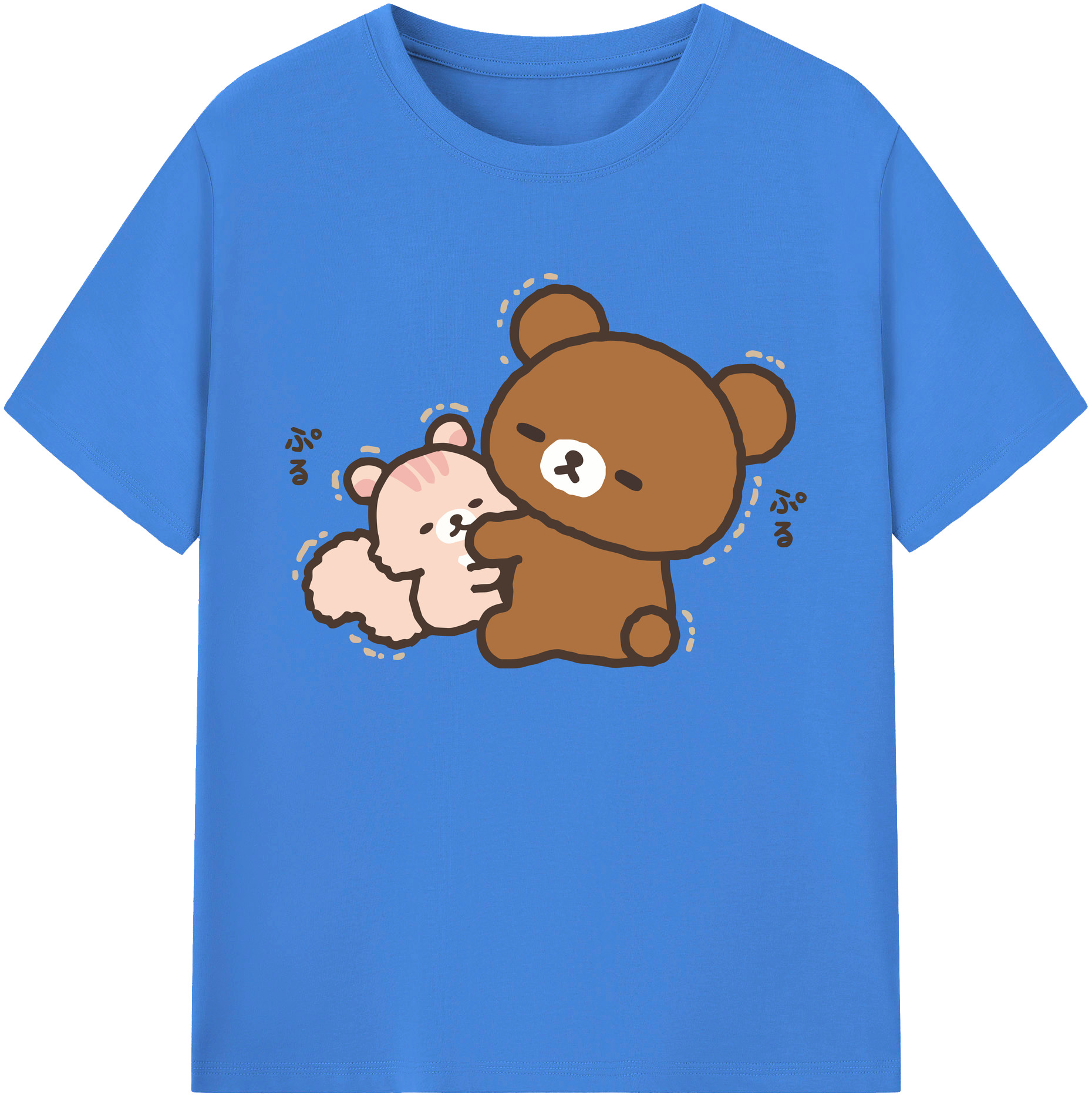 （画像用） リラックマ リラックマ キイロイトリ Rilakkuma Korilakkuma Kiiroitori 綿100％ メンズ半袖Tシャツ｜肌触りやわらか＆通気性