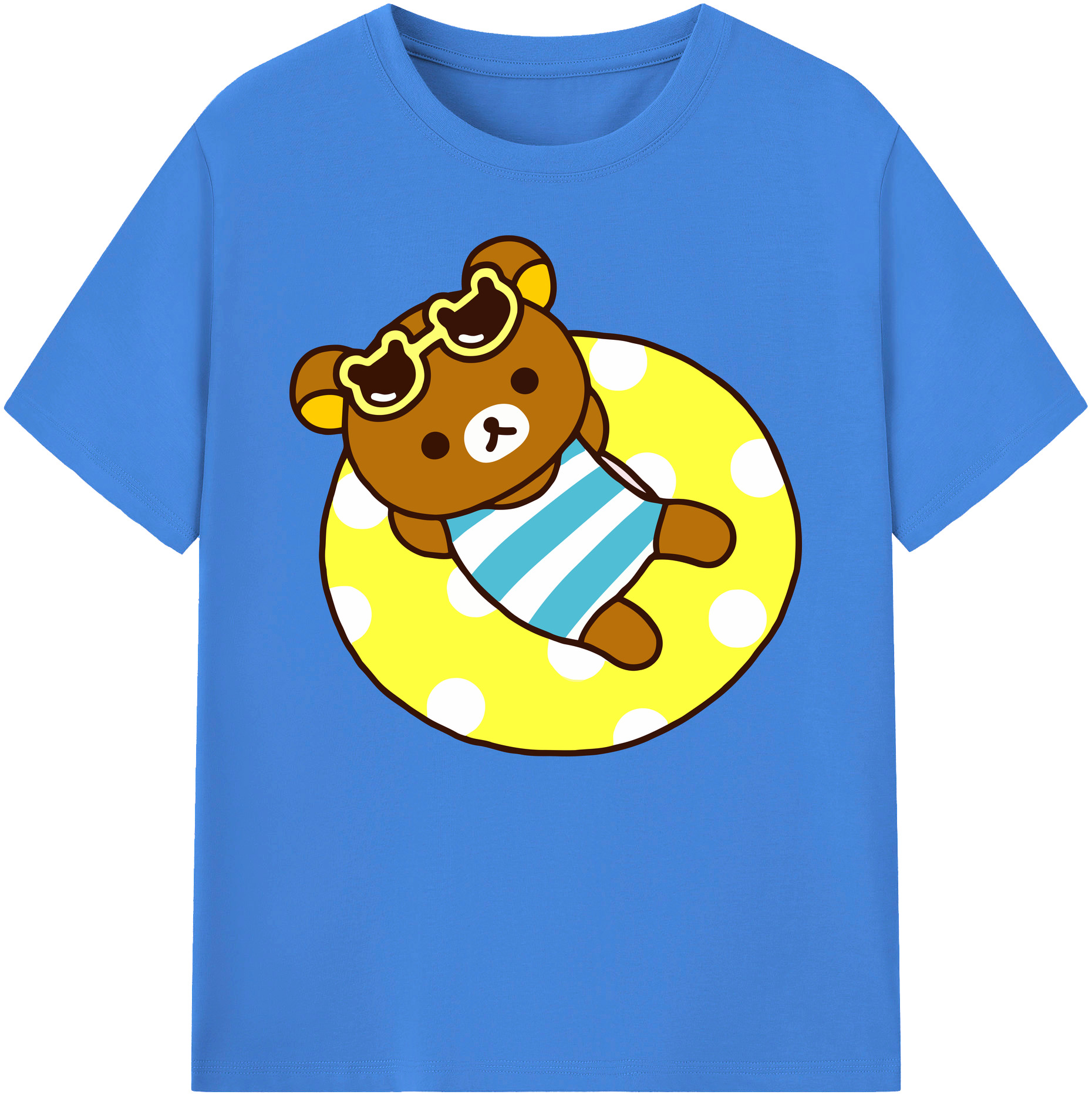 （画像用） リラックマ リラックマ キイロイトリ Rilakkuma Korilakkuma Kiiroitori 綿100％ メンズ半袖Tシャツ｜肌触りやわらか＆通気性