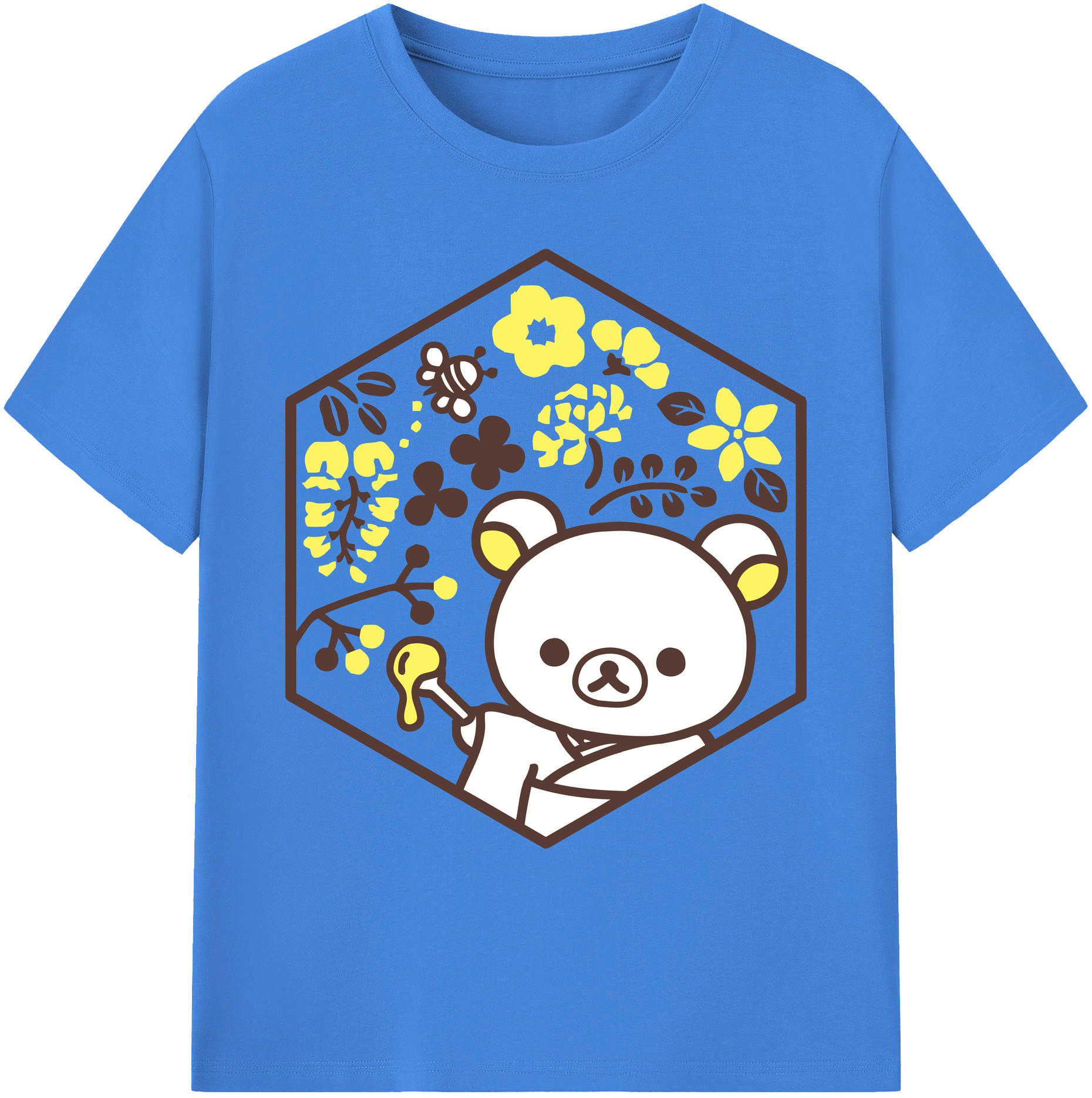 （画像用） リラックマ リラックマ キイロイトリ Rilakkuma Korilakkuma Kiiroitori 綿100％ メンズ半袖Tシャツ｜肌触りやわらか＆通気性