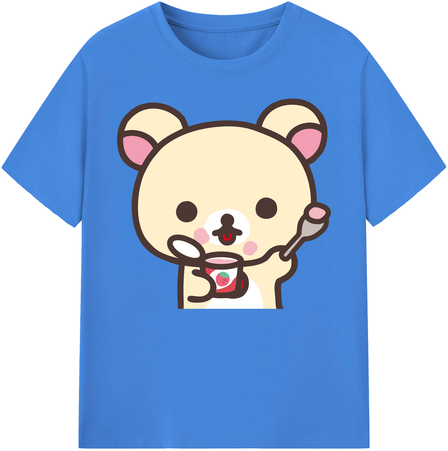 （画像用） リラックマ リラックマ キイロイトリ Rilakkuma Korilakkuma Kiiroitori 綿100％ メンズ半袖Tシャツ｜肌触りやわらか＆通気性