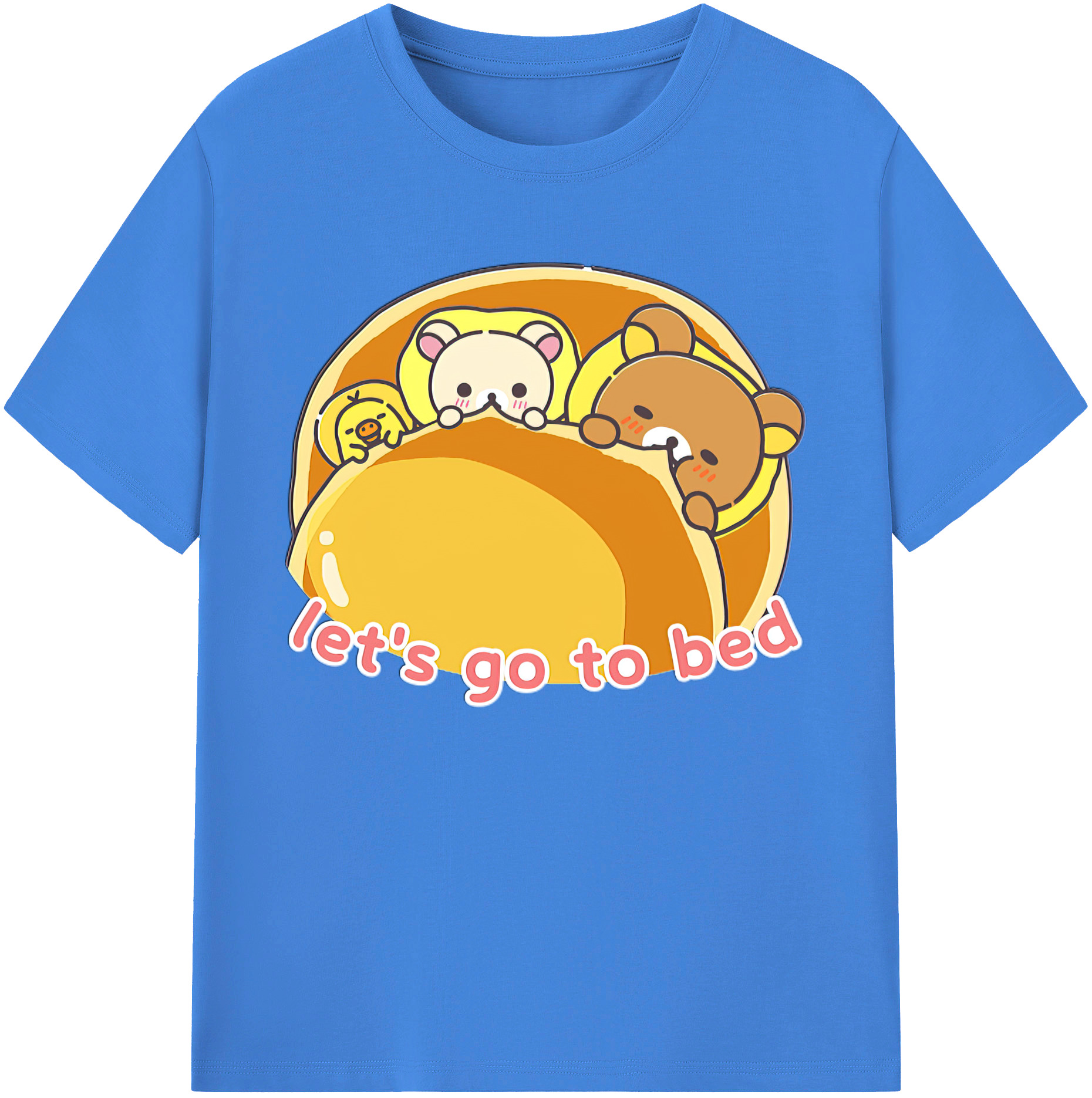 （画像用） リラックマ リラックマ キイロイトリ Rilakkuma Korilakkuma Kiiroitori 綿100％ メンズ半袖Tシャツ｜肌触りやわらか＆通気性