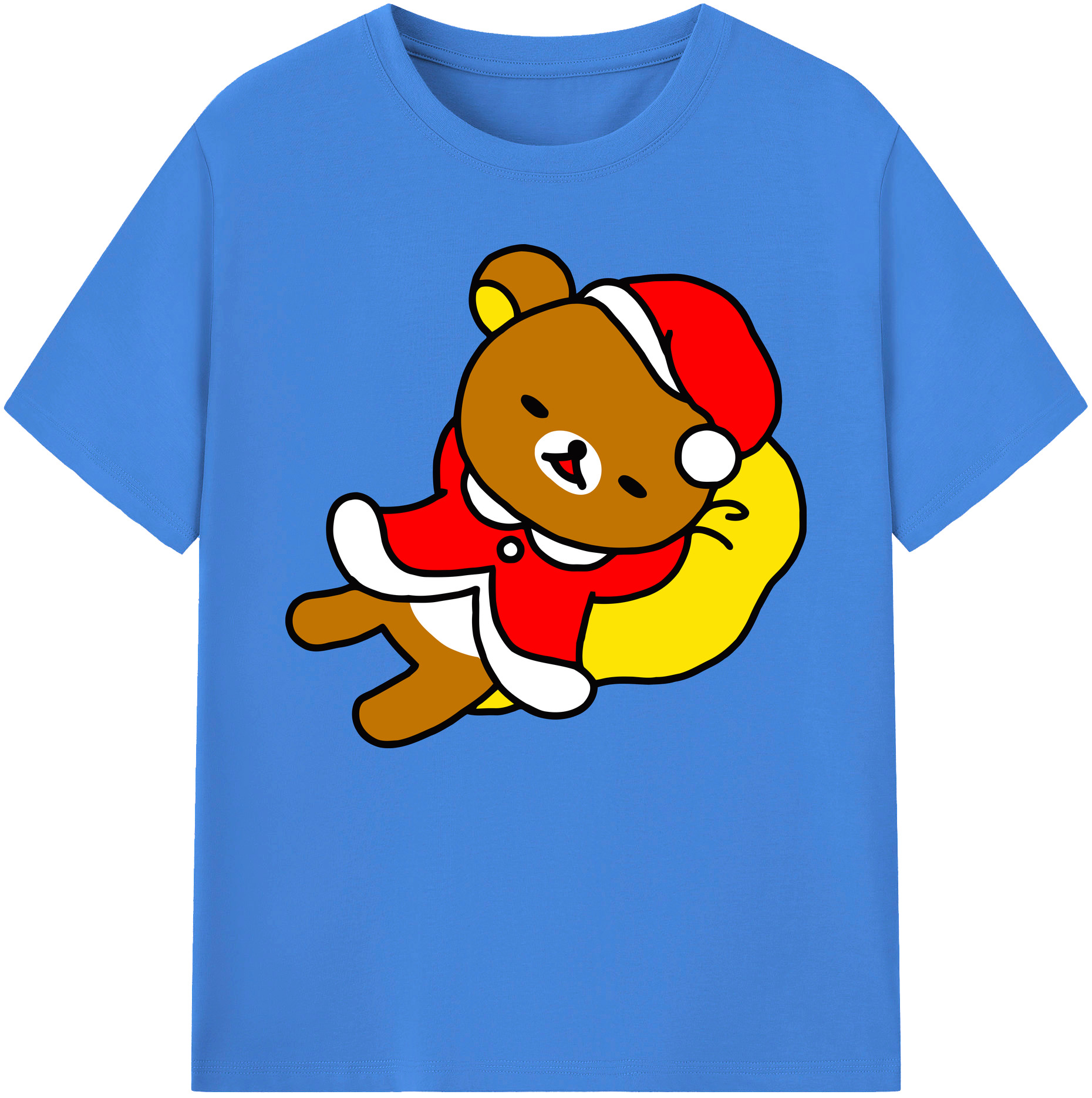 （画像用） リラックマ リラックマ キイロイトリ Rilakkuma Korilakkuma Kiiroitori 綿100％ メンズ半袖Tシャツ｜肌触りやわらか＆通気性