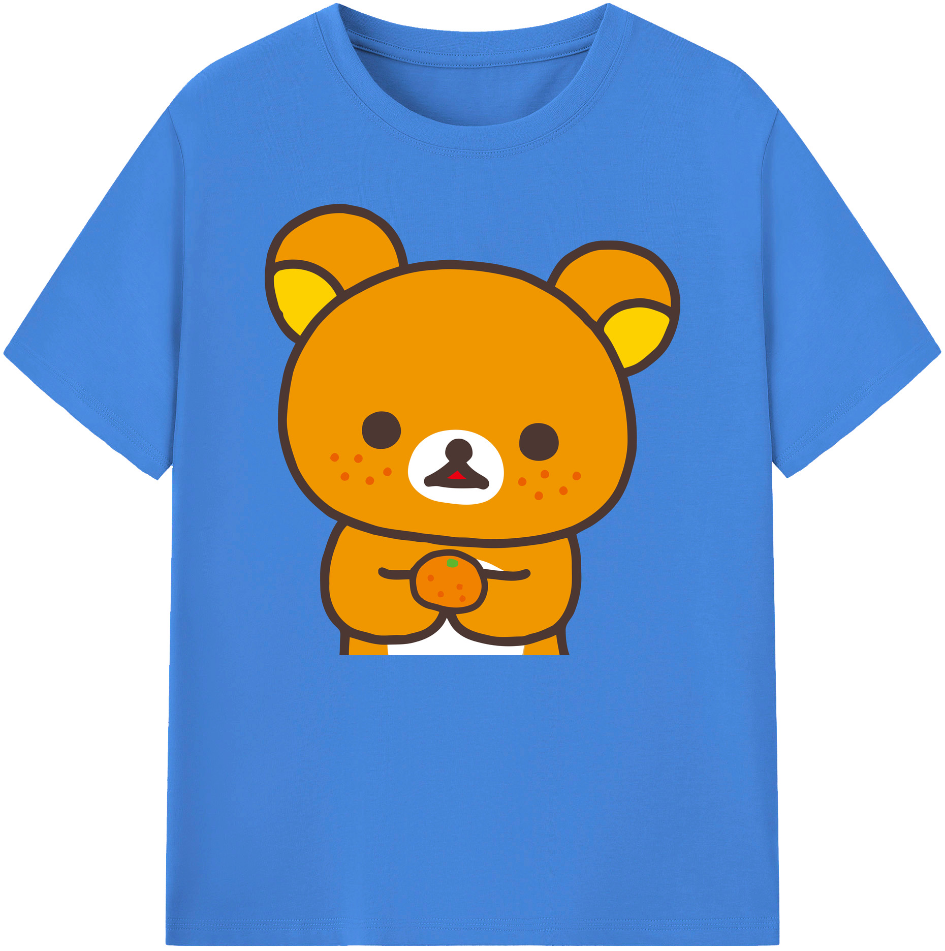 （画像用） リラックマ リラックマ キイロイトリ Rilakkuma Korilakkuma Kiiroitori 綿100％ メンズ半袖Tシャツ｜肌触りやわらか＆通気性