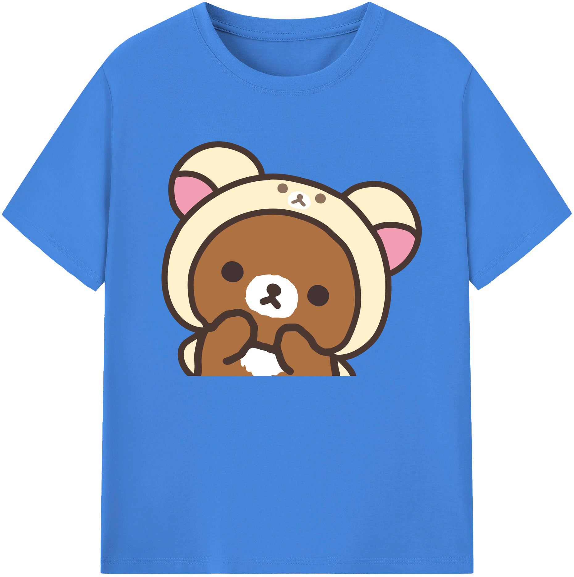 （画像用） リラックマ リラックマ キイロイトリ Rilakkuma Korilakkuma Kiiroitori 綿100％ メンズ半袖Tシャツ｜肌触りやわらか＆通気性
