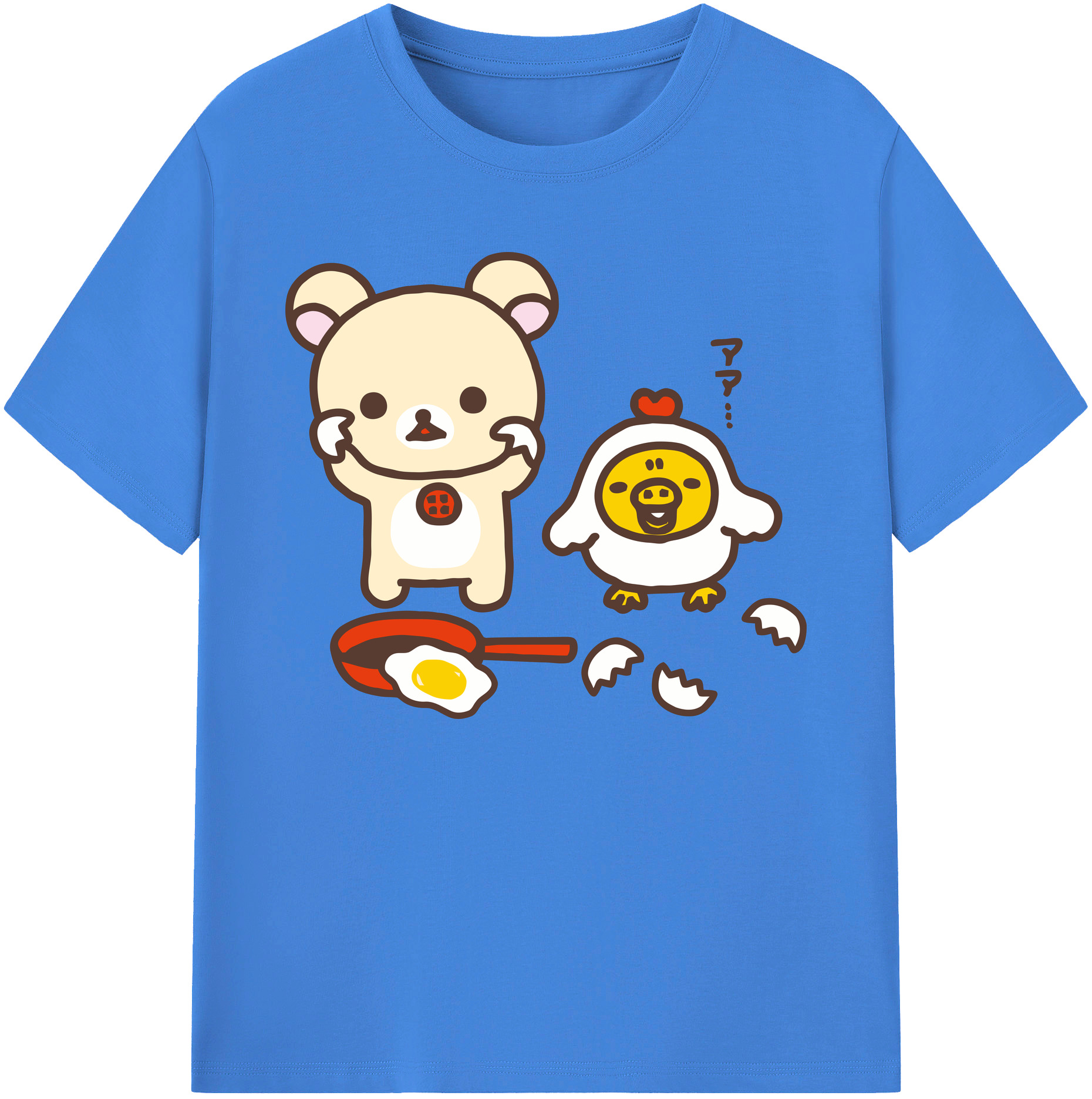 （画像用） リラックマ リラックマ キイロイトリ Rilakkuma Korilakkuma Kiiroitori 綿100％ メンズ半袖Tシャツ｜肌触りやわらか＆通気性