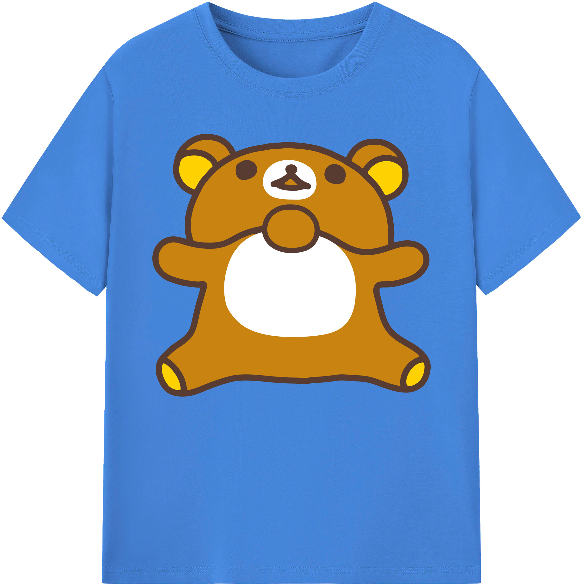 （画像用） リラックマ リラックマ キイロイトリ Rilakkuma Korilakkuma Kiiroitori 綿100％ メンズ半袖Tシャツ｜肌触りやわらか＆通気性