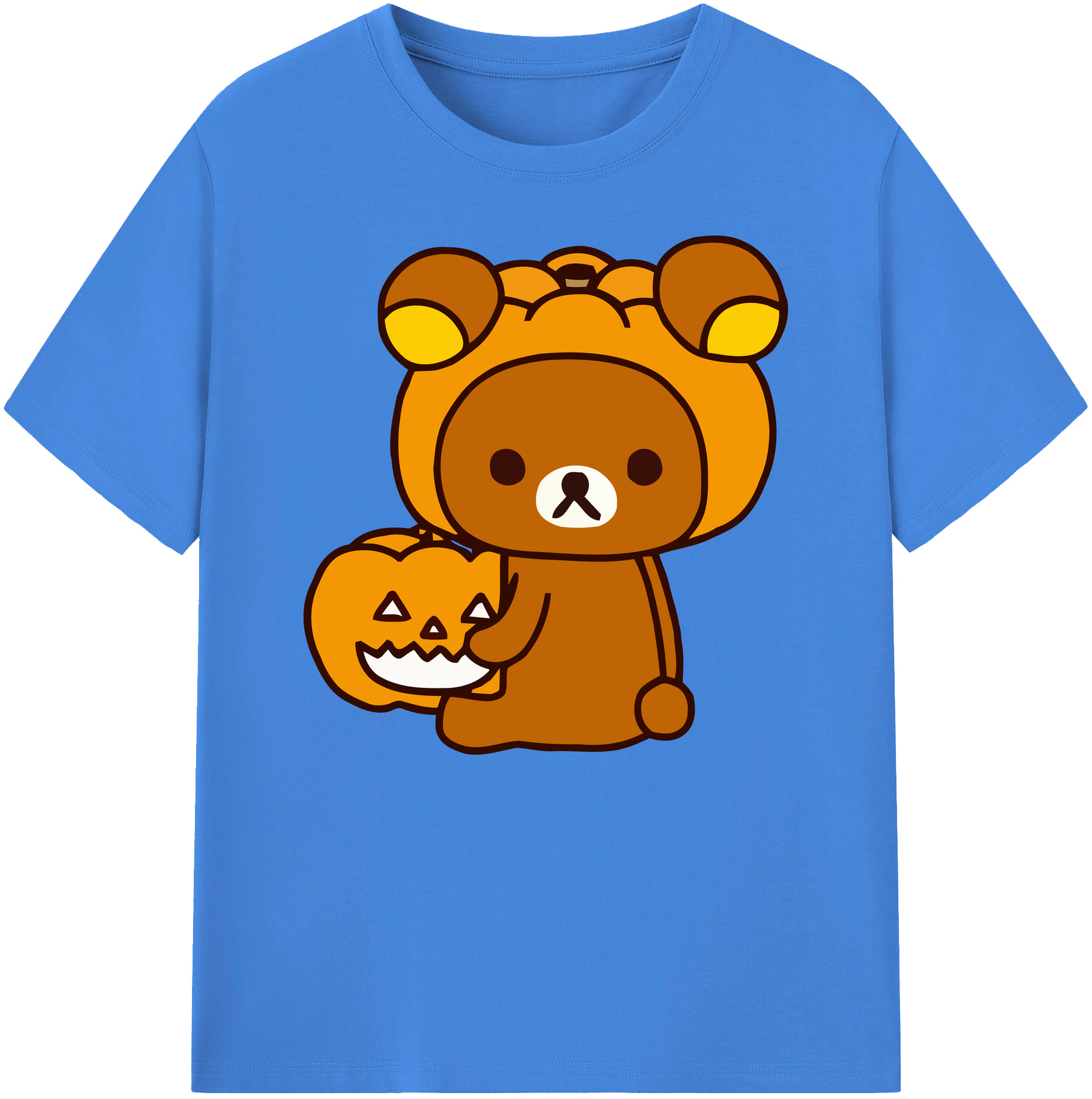 （画像用） リラックマ リラックマ キイロイトリ Rilakkuma Korilakkuma Kiiroitori 綿100％ メンズ半袖Tシャツ｜肌触りやわらか＆通気性