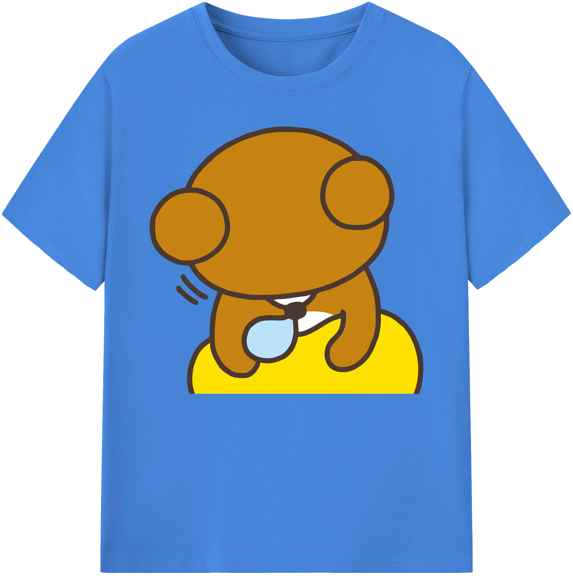 （画像用） リラックマ リラックマ キイロイトリ Rilakkuma Korilakkuma Kiiroitori 綿100％ メンズ半袖Tシャツ｜肌触りやわらか＆通気性