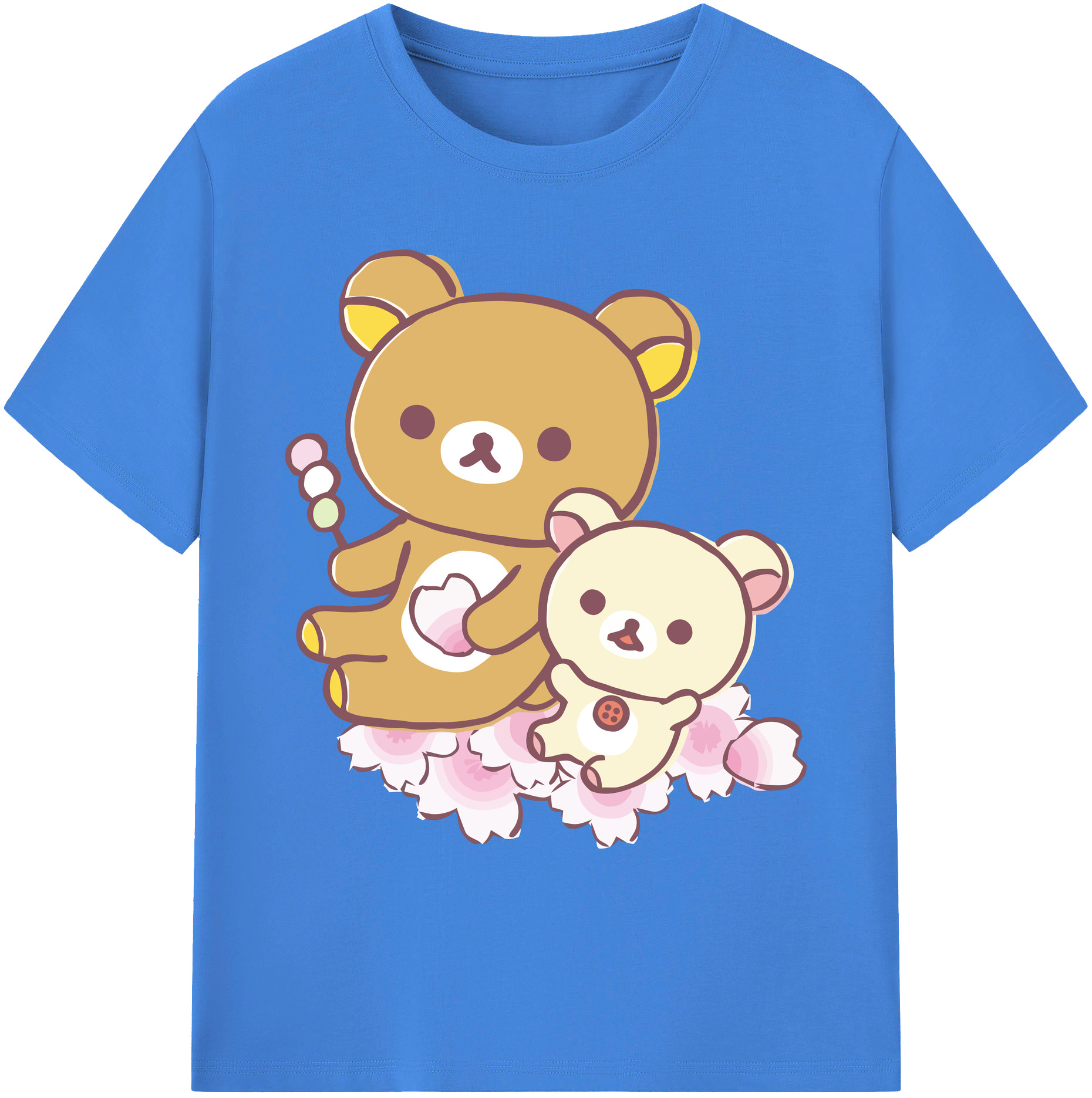 （画像用） リラックマ リラックマ キイロイトリ Rilakkuma Korilakkuma Kiiroitori 綿100％ メンズ半袖Tシャツ｜肌触りやわらか＆通気性