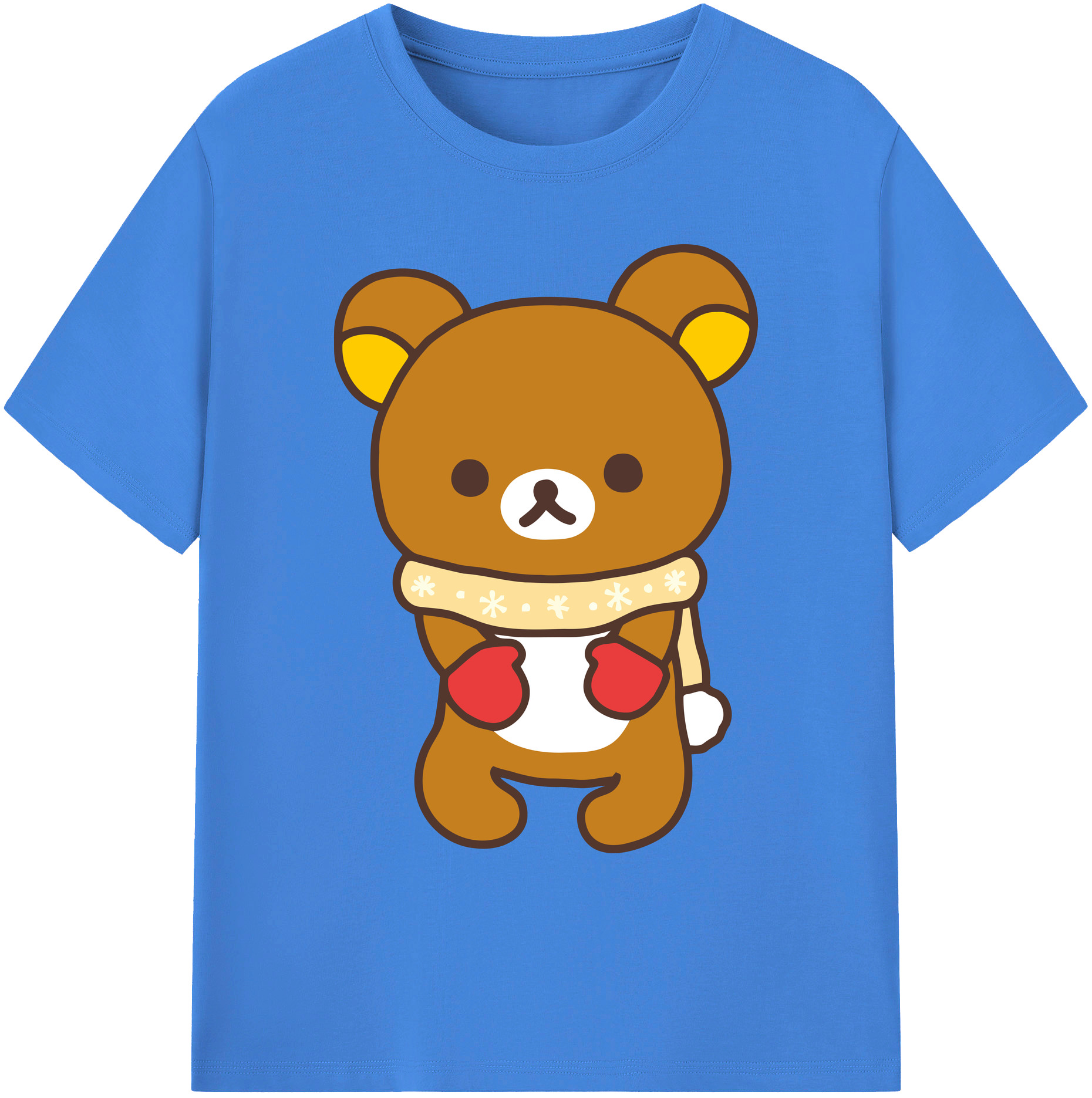 （画像用） リラックマ リラックマ キイロイトリ Rilakkuma Korilakkuma Kiiroitori 綿100％ メンズ半袖Tシャツ｜肌触りやわらか＆通気性