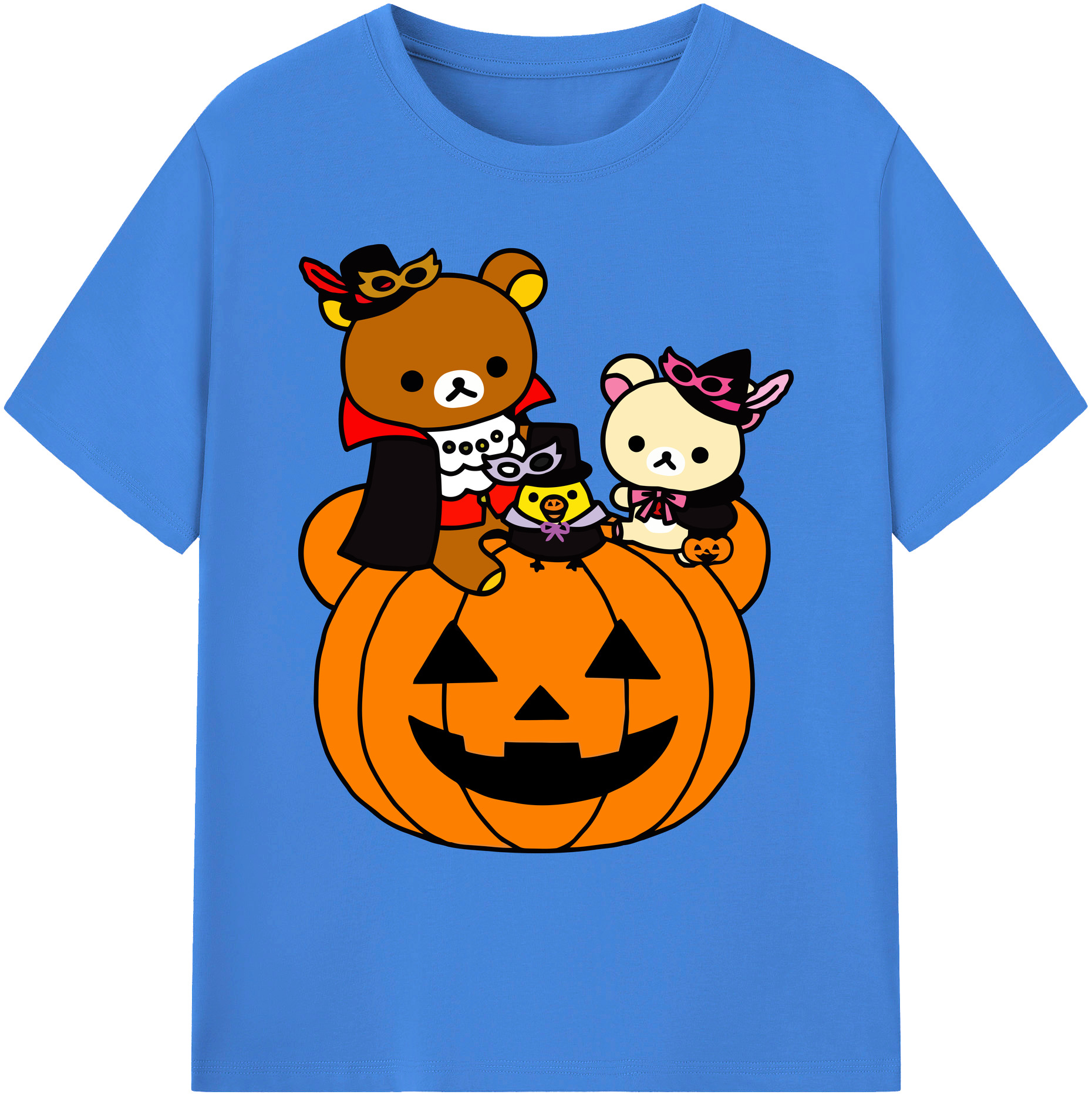 （画像用） リラックマ リラックマ キイロイトリ Rilakkuma Korilakkuma Kiiroitori 綿100％ メンズ半袖Tシャツ｜肌触りやわらか＆通気性