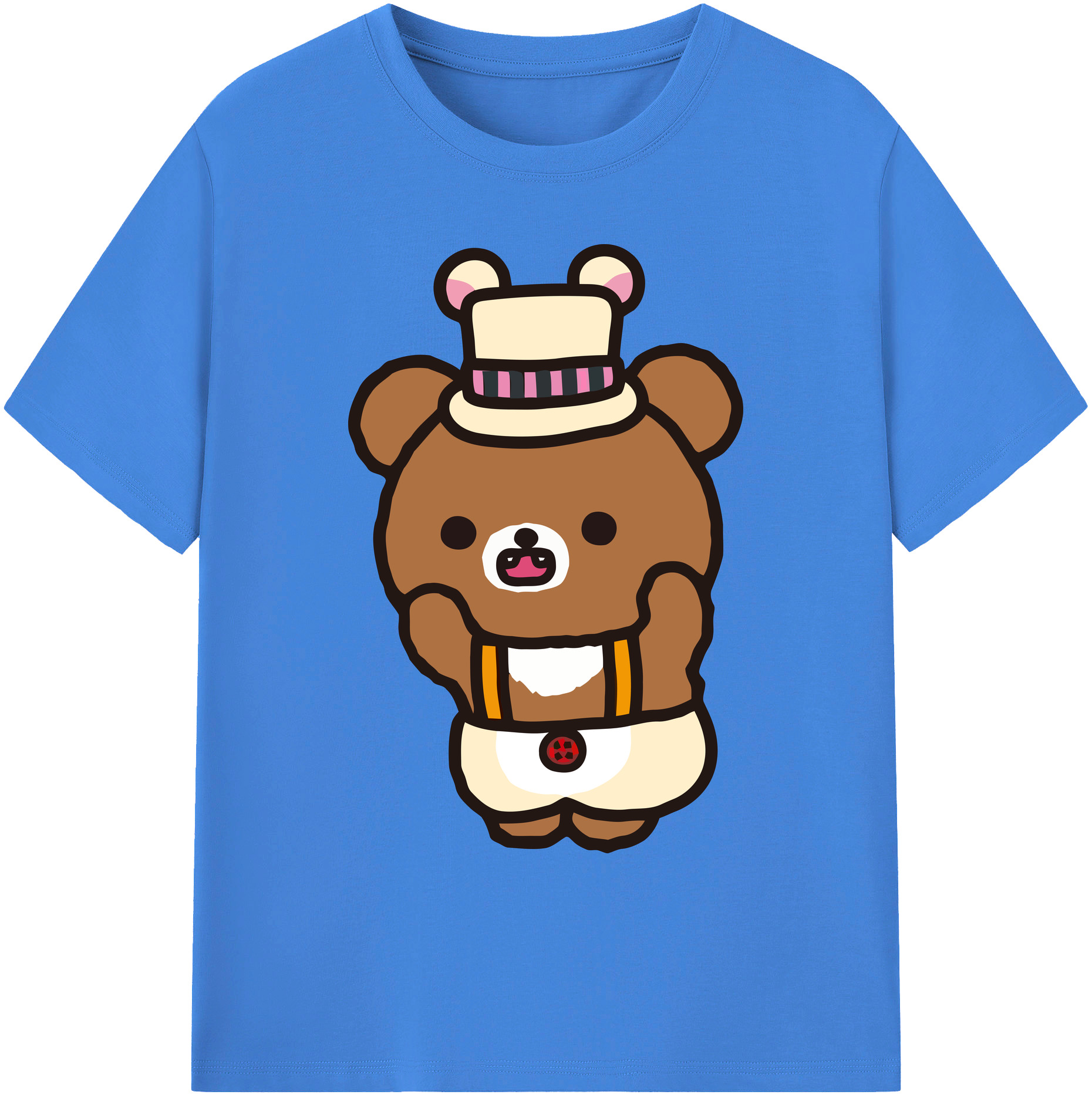 （画像用） リラックマ リラックマ キイロイトリ Rilakkuma Korilakkuma Kiiroitori 綿100％ メンズ半袖Tシャツ｜肌触りやわらか＆通気性