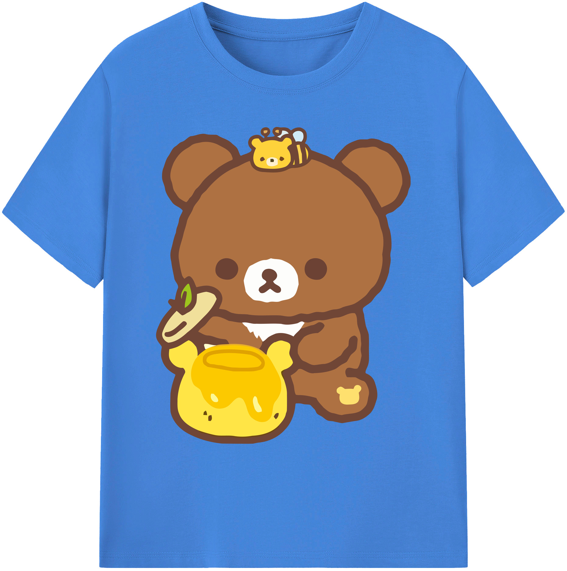 （画像用） リラックマ リラックマ キイロイトリ Rilakkuma Korilakkuma Kiiroitori 綿100％ メンズ半袖Tシャツ｜肌触りやわらか＆通気性
