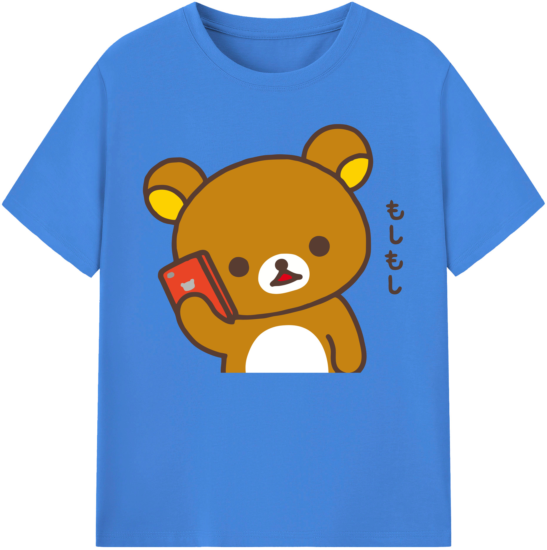 （画像用） リラックマ リラックマ キイロイトリ Rilakkuma Korilakkuma Kiiroitori 綿100％ メンズ半袖Tシャツ｜肌触りやわらか＆通気性