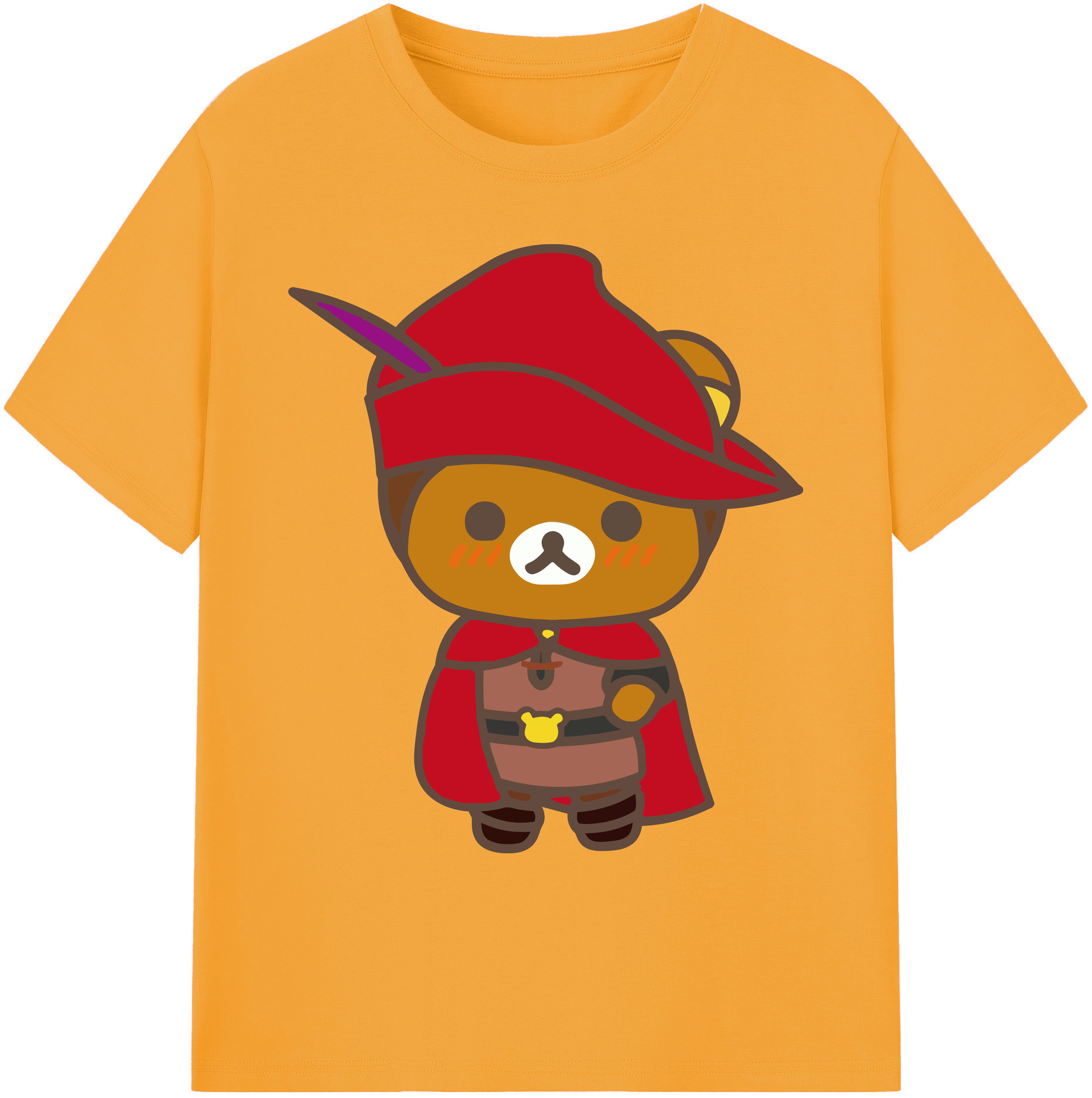 （画像用） リラックマ リラックマ キイロイトリ Rilakkuma Korilakkuma Kiiroitori 綿100％ メンズ半袖Tシャツ｜肌触りやわらか＆通気性
