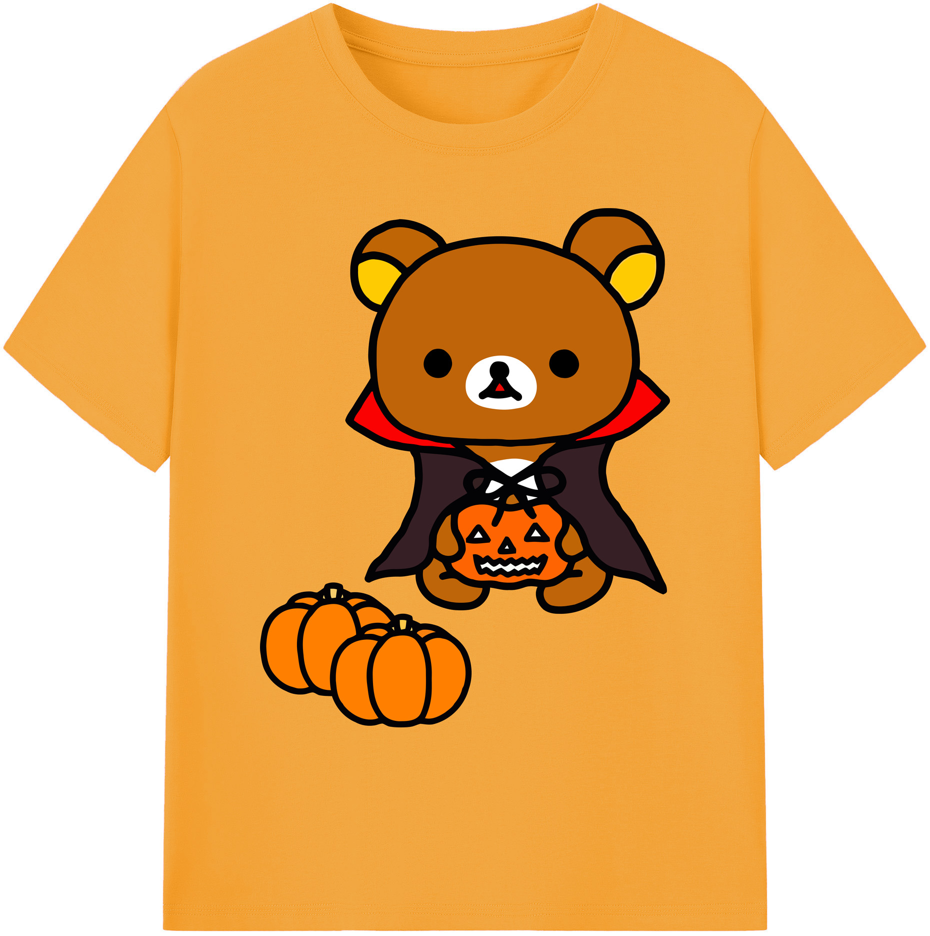 （画像用） リラックマ リラックマ キイロイトリ Rilakkuma Korilakkuma Kiiroitori 綿100％ メンズ半袖Tシャツ｜肌触りやわらか＆通気性